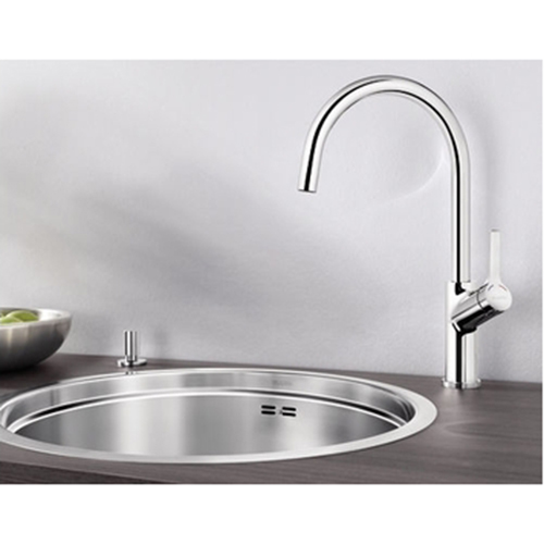 Kjøkkenbatteri Blanco Carena Ettgrepsbatteri Krom med Svingbar Tut
