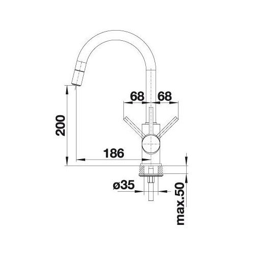 Kjøkkenbatteri Blanco Mida-S Silgranitt-look