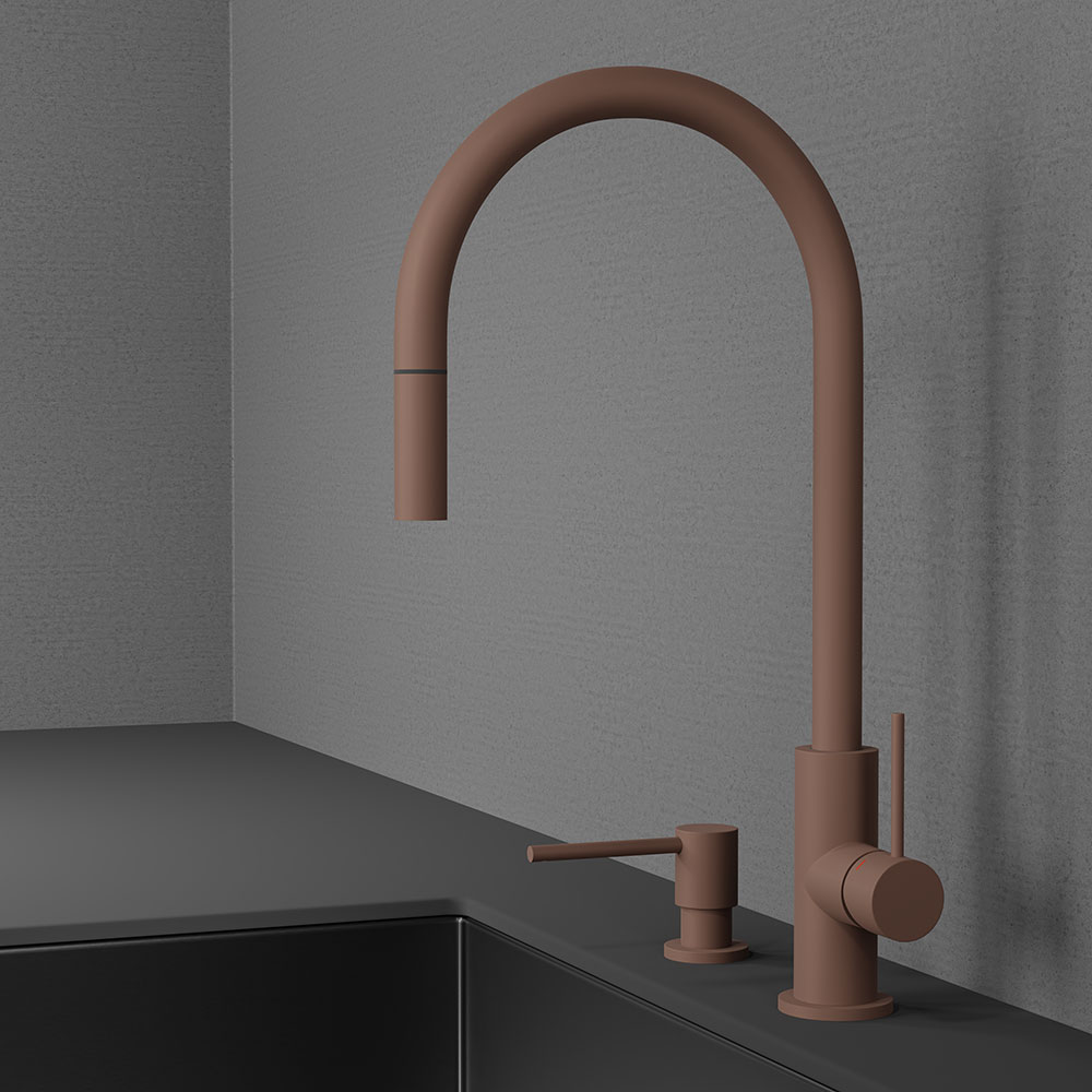 Köksblandare Scandtap Steel Accent med Utdragbar Pip