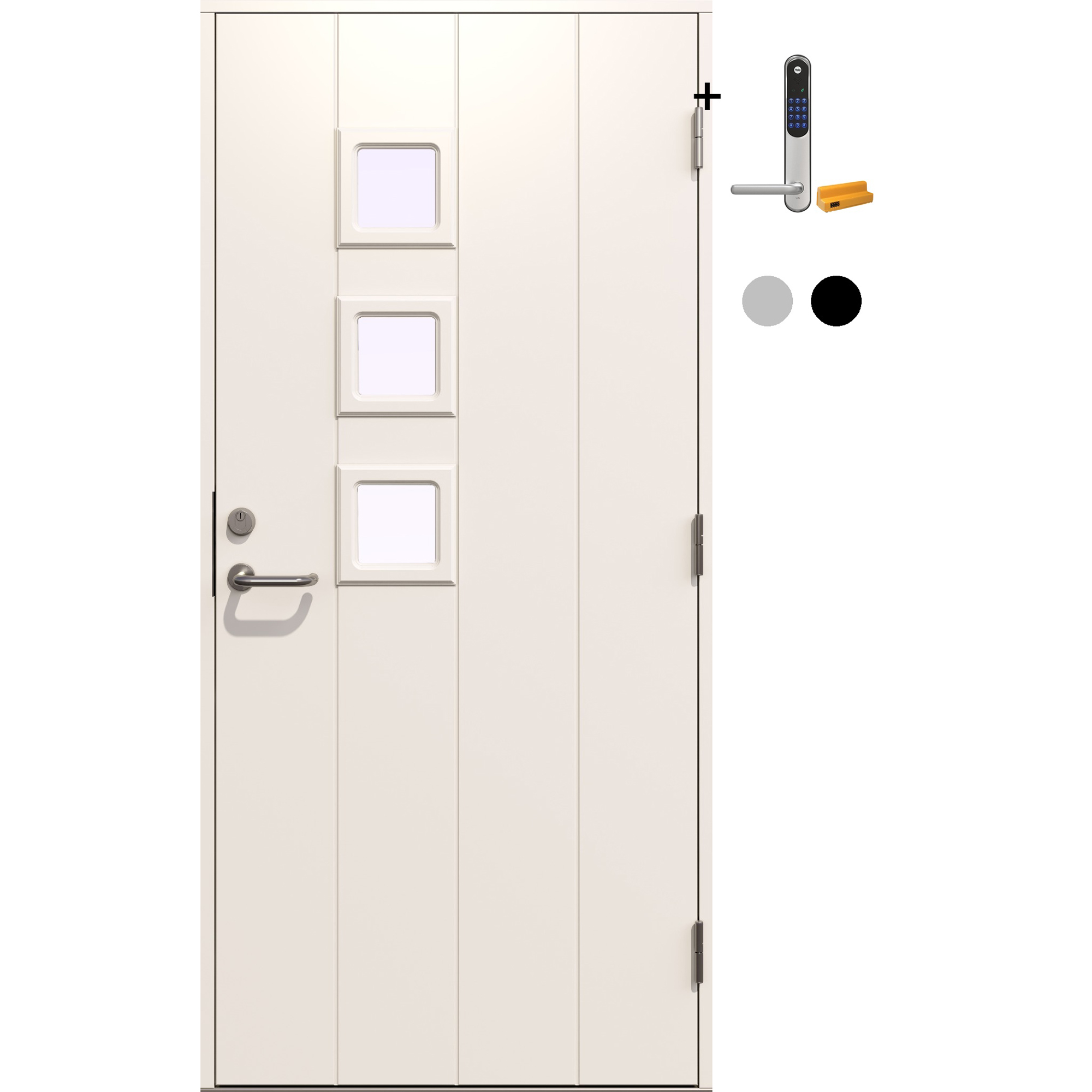 Ytterdør Gilje Continental med Yale Doorman Classic Home