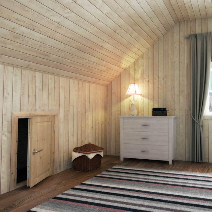 Kottdør Pocket Furu Profil Ubehandlet