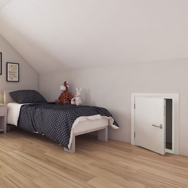 Kottdør Pocket Hvit Grunnet