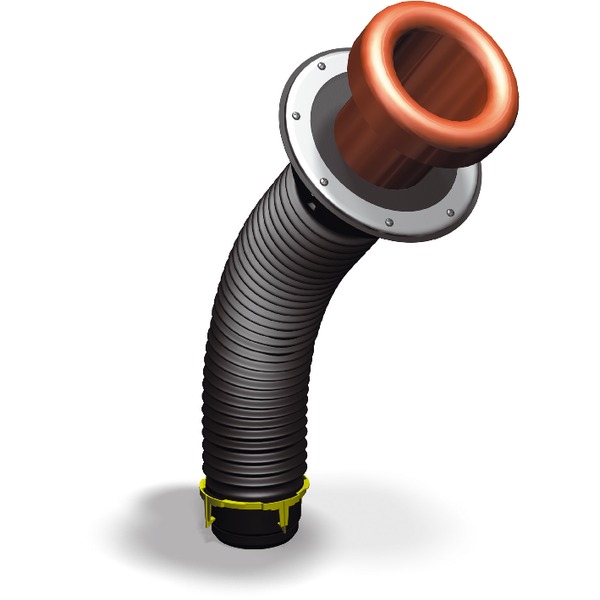 Kragrör och Flexirör Benders till Avloppsluftare Betong Svart