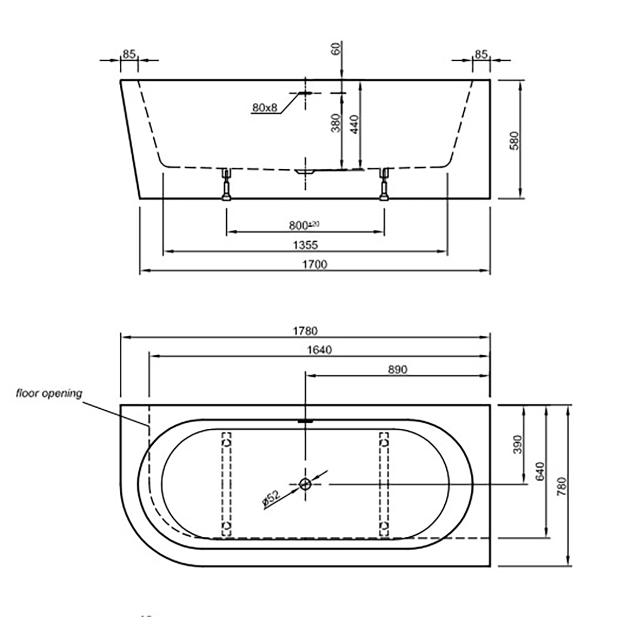 Badkar Strømberg Lago Lucite