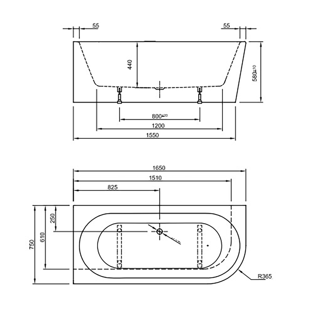 Badkar Strømberg Lago Lucite