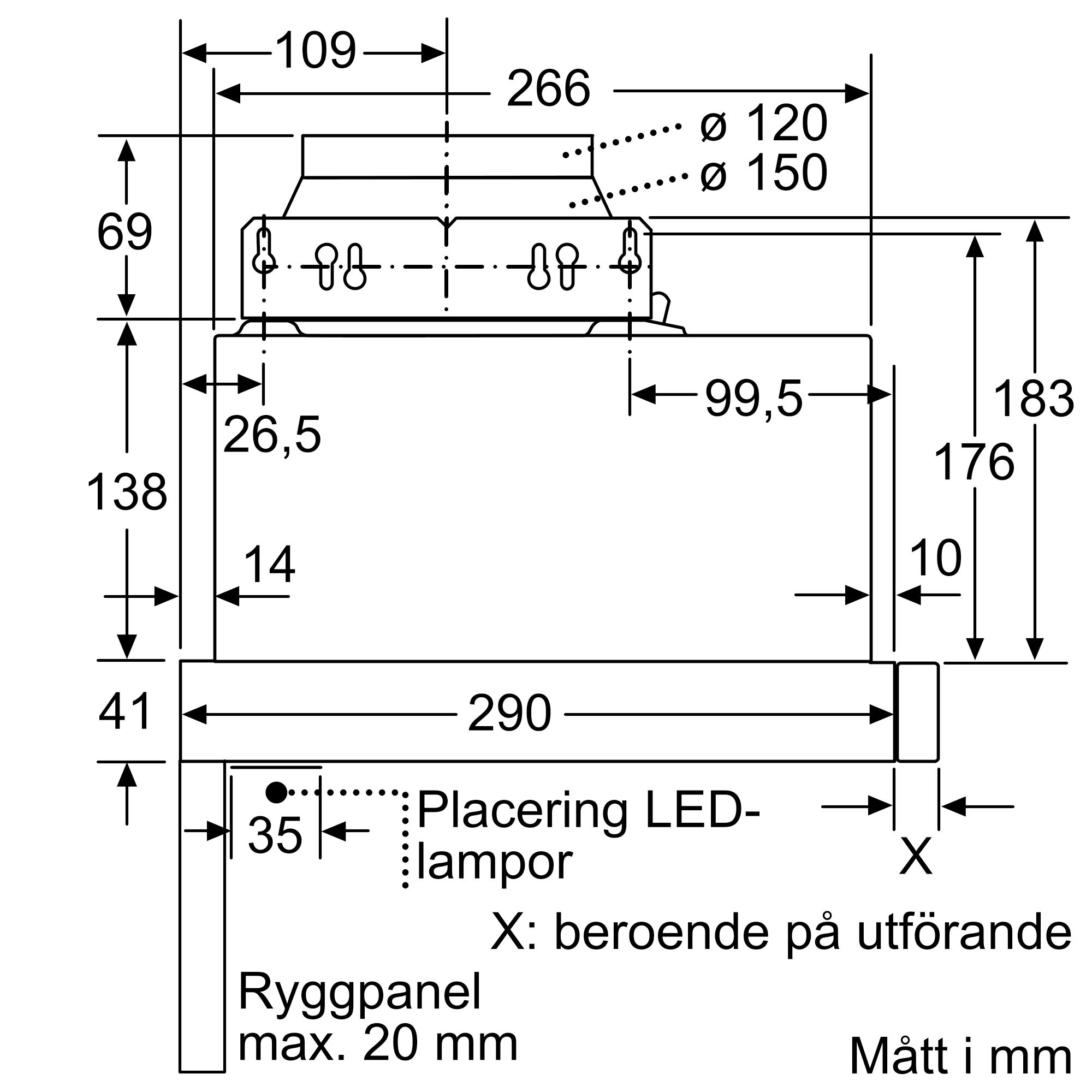 Kjøkkenvifte Siemens LI64MB521