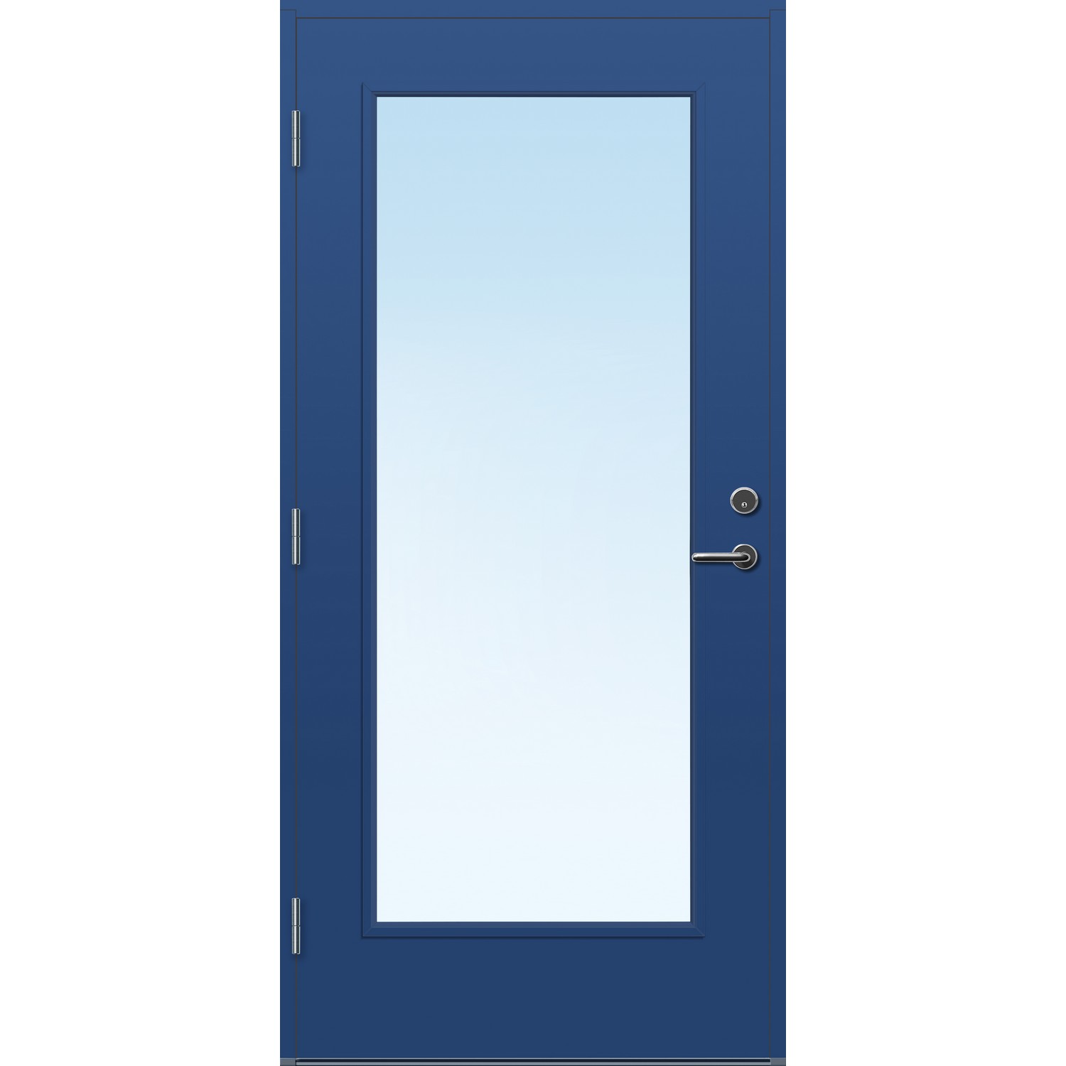 Ytterdør Bygg1 Lier BxH: 80x210 cm, Venstre, NCS S-5030-R80B, Blå ...