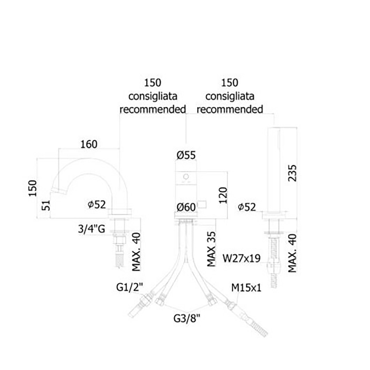 Sargblandare Strømberg Ligro 3-Håls