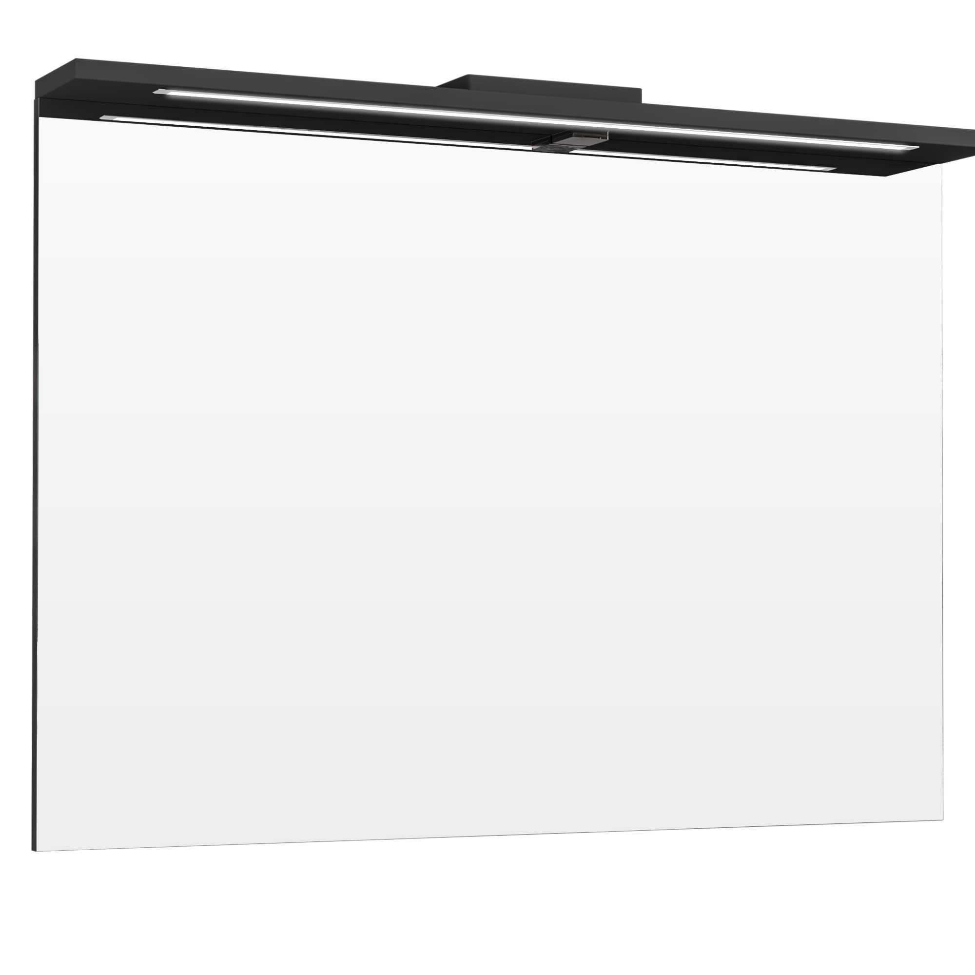 Spegel Temal Classic med LED-ramp 110 x 18 x 87 cm, Mattsvart
