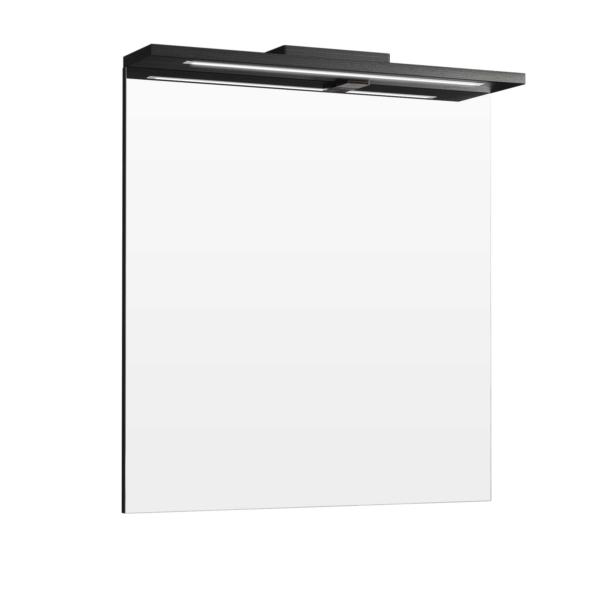 Spegel Temal Classic med LED-ramp 85 x 4 x 112 cm, Svart