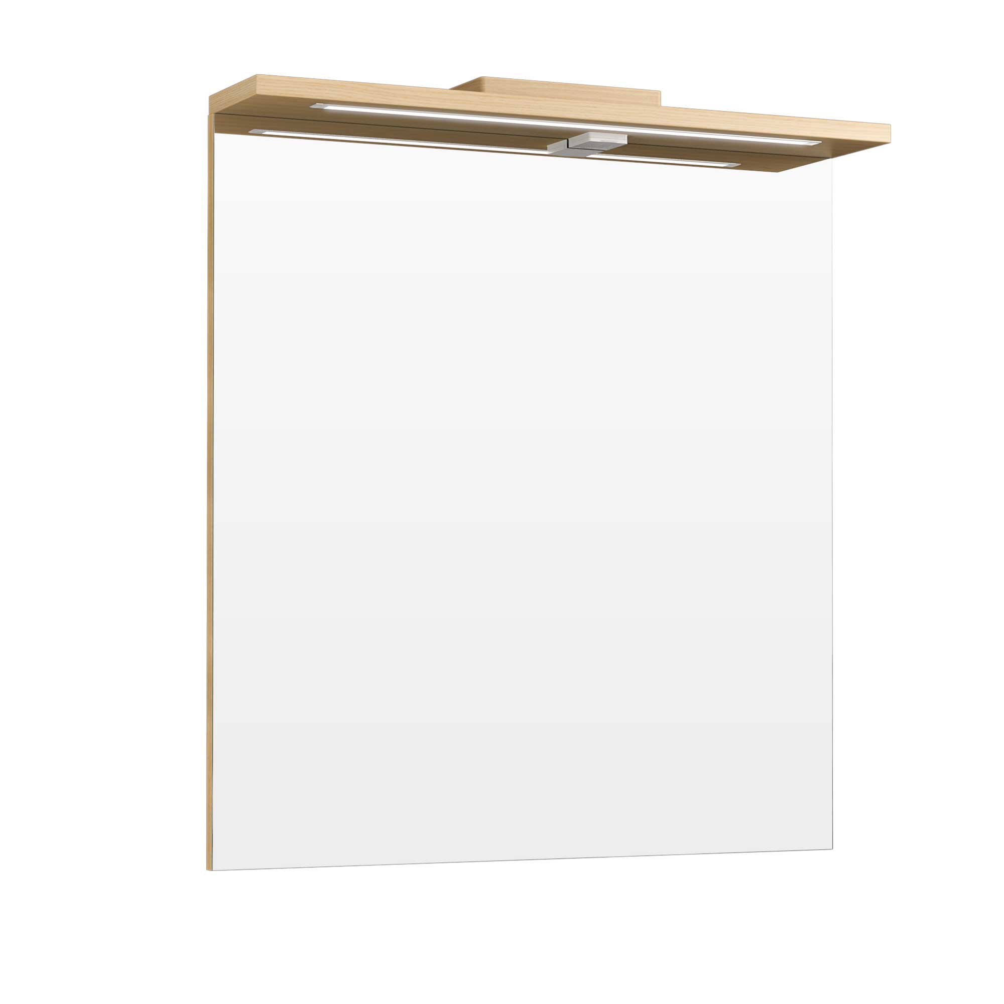 Spegel Temal Classic med LED-ramp 85 x 4 x 112 cm, Trä/Natur