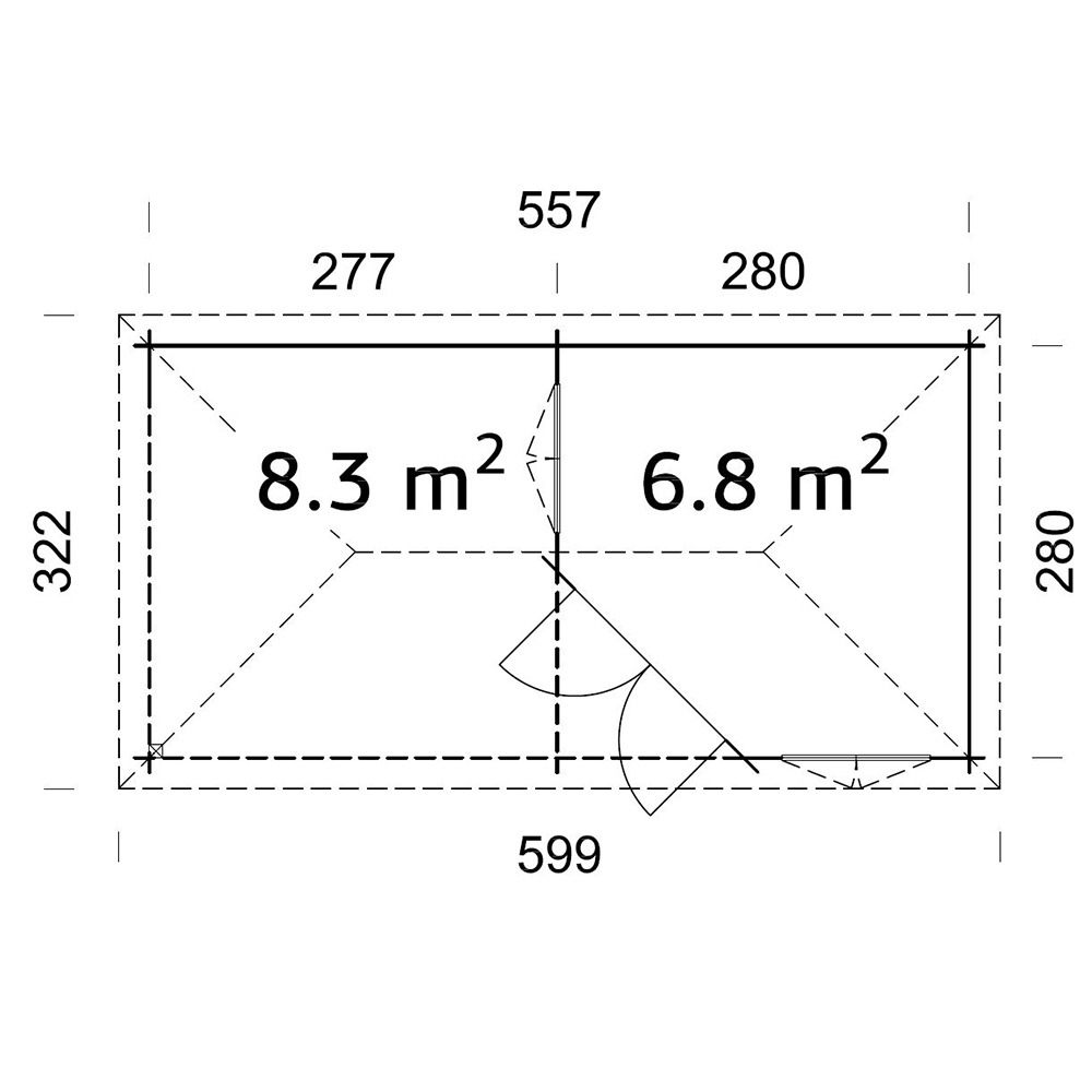 Lysthus Palmako Melanie 15,6 m2