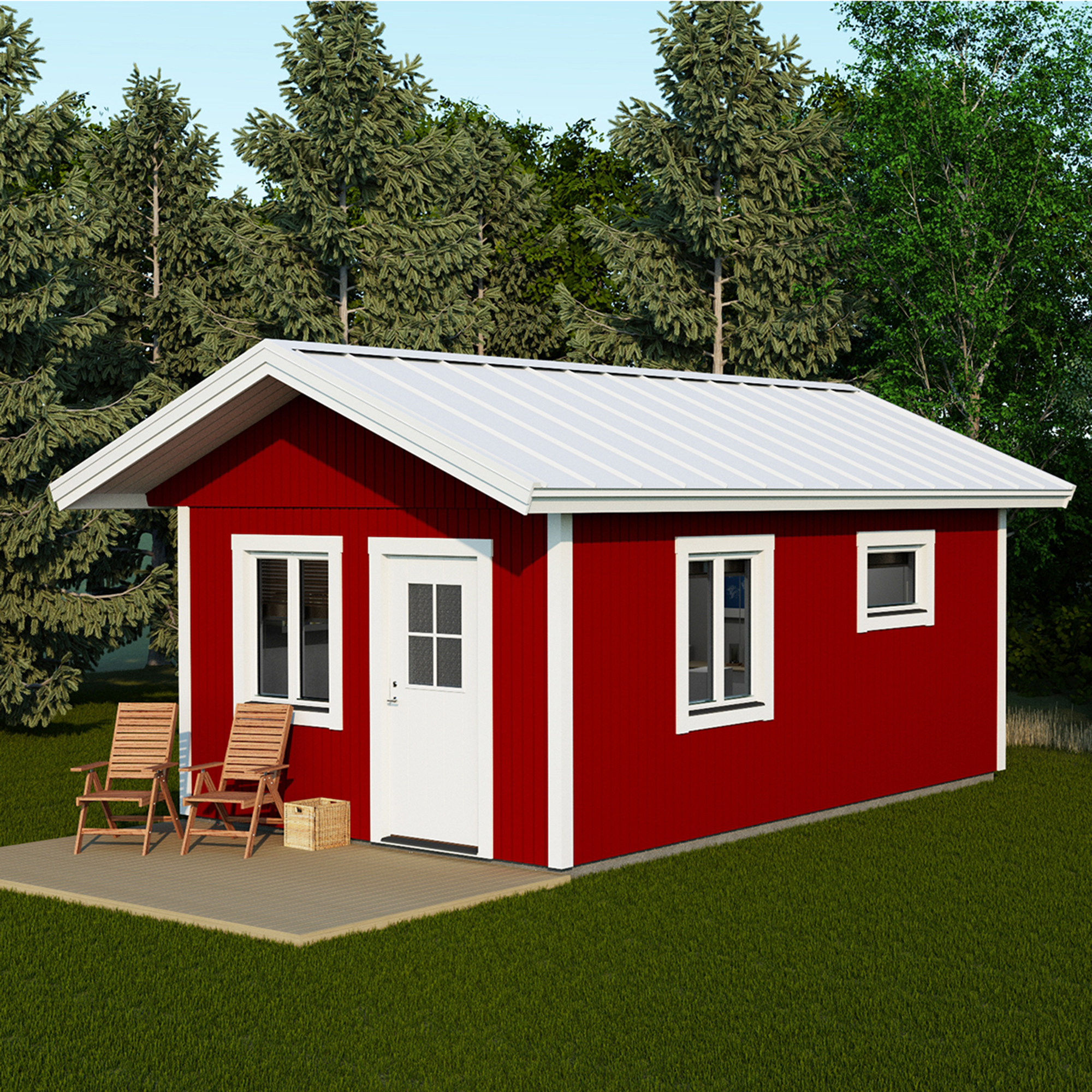 Attefallshus Sorselestugan Mod.1 24 m2