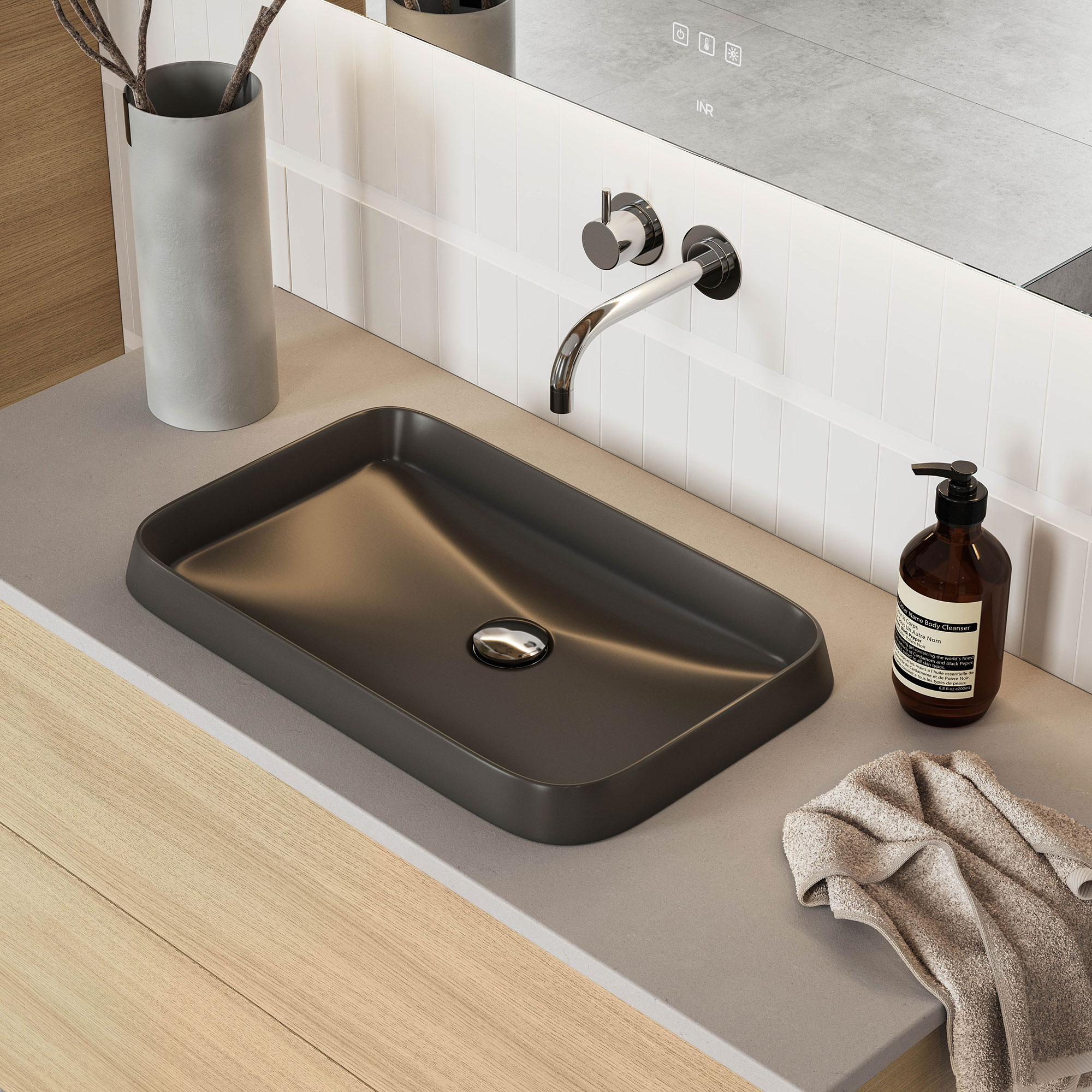 Bänkskiva INR Level Grand med Hål för Blandare