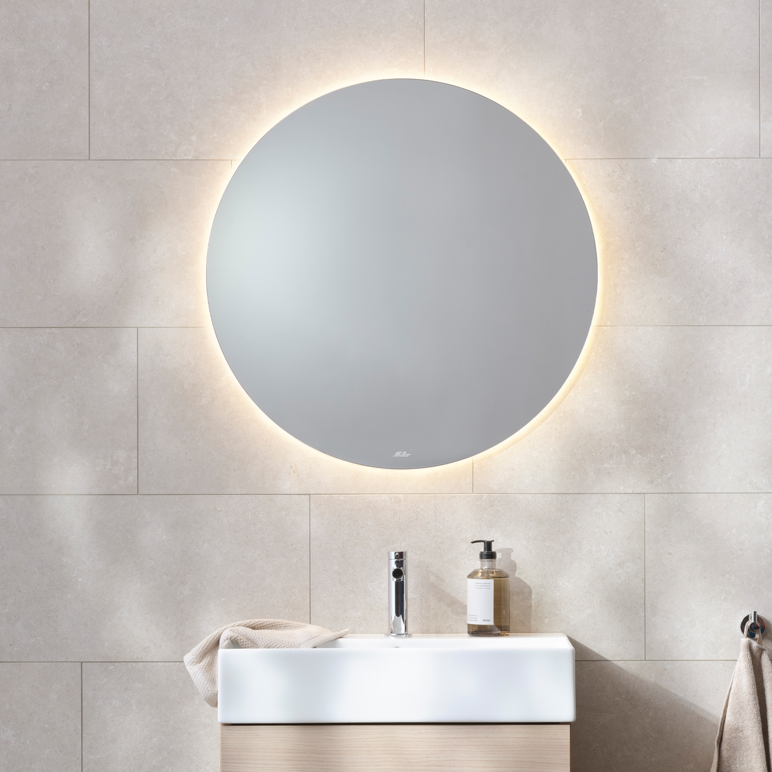 Badrumsspegel Miller Badrum Ambient DIM Rund