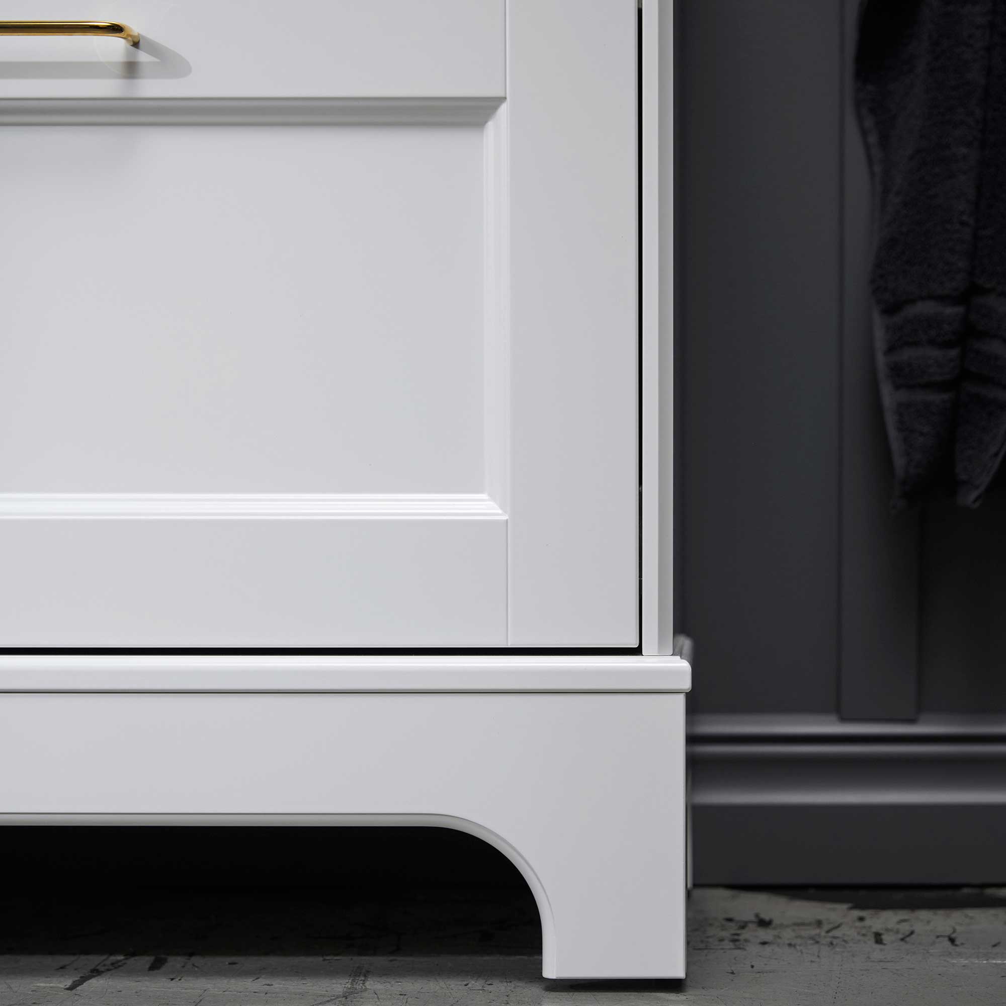 Tvättställsskåp Miller Badrum Kensington 60 med Lådor med Sockel för Heltäckande Tvättställ