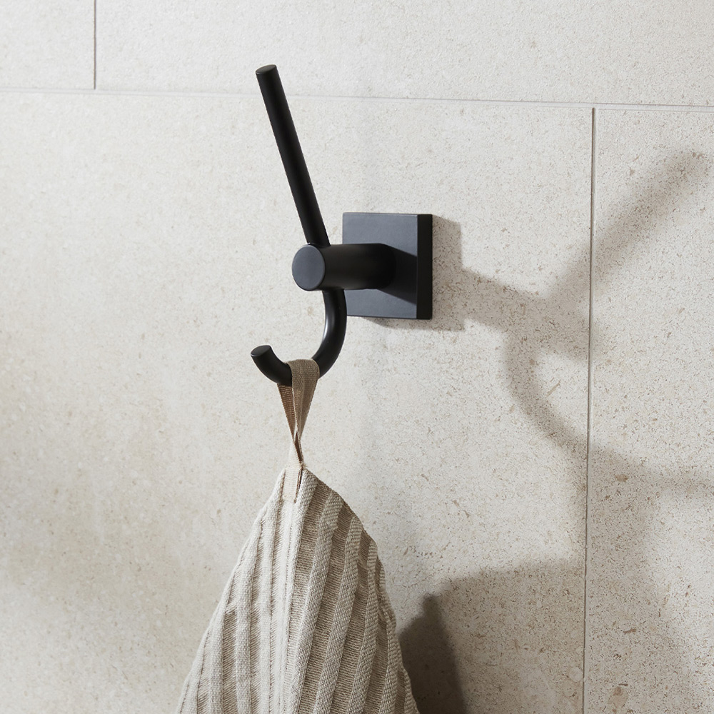 Handdukskrok Miller Badrum Atlanta Mattsvart