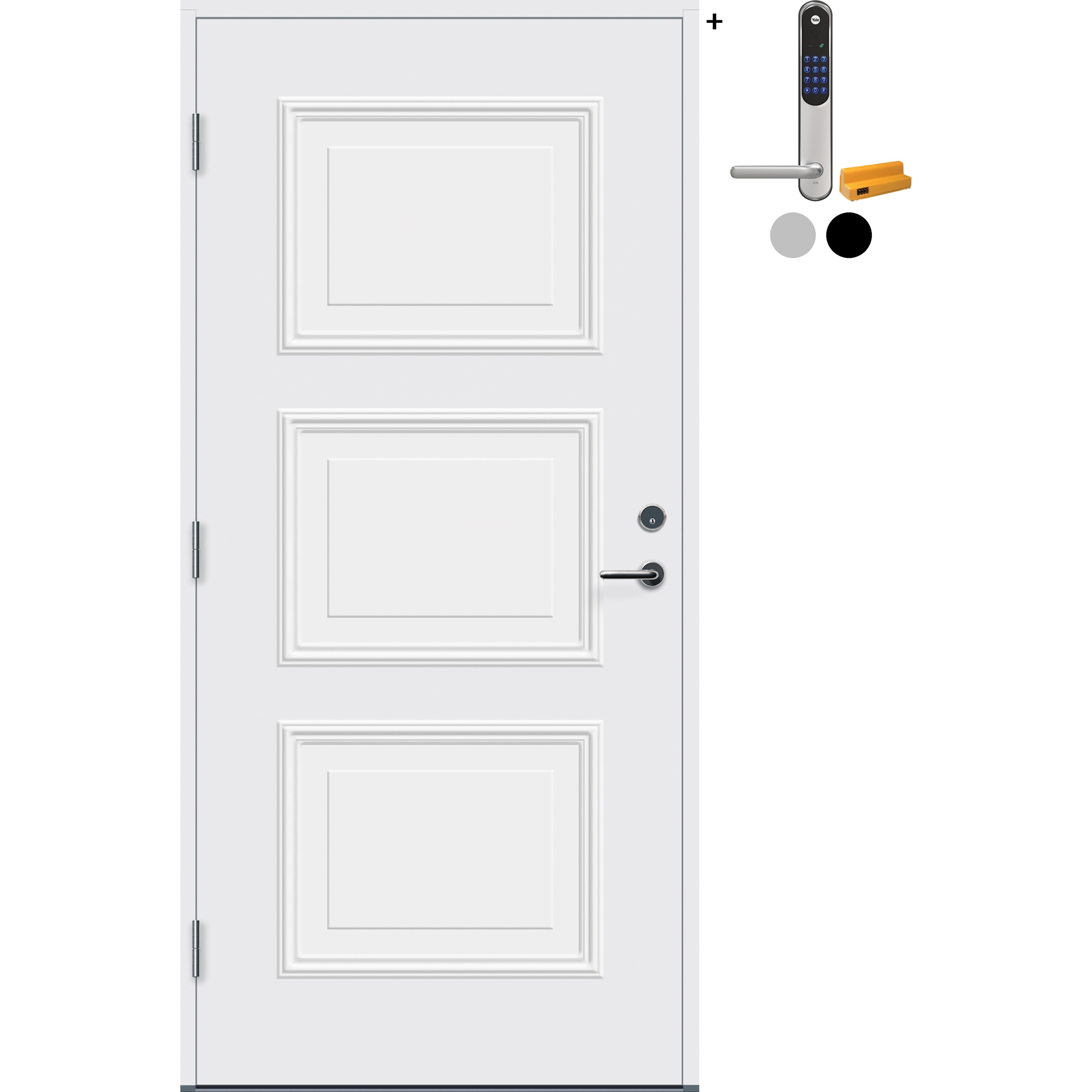 Ytterdør Bygg1 Moi med Yale Doorman Classic Home