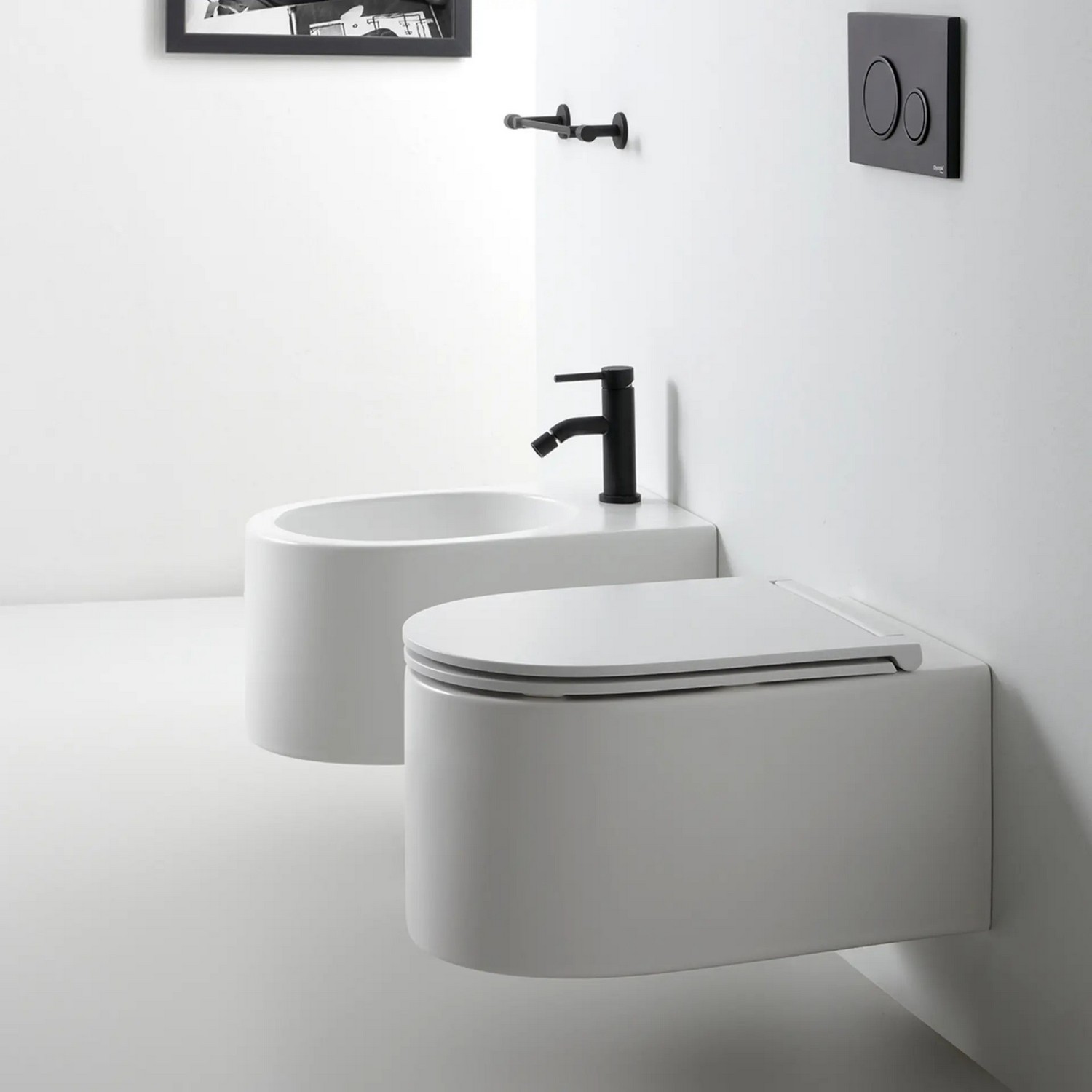 Vegghengt Toalett Olympia Monolith med Sete