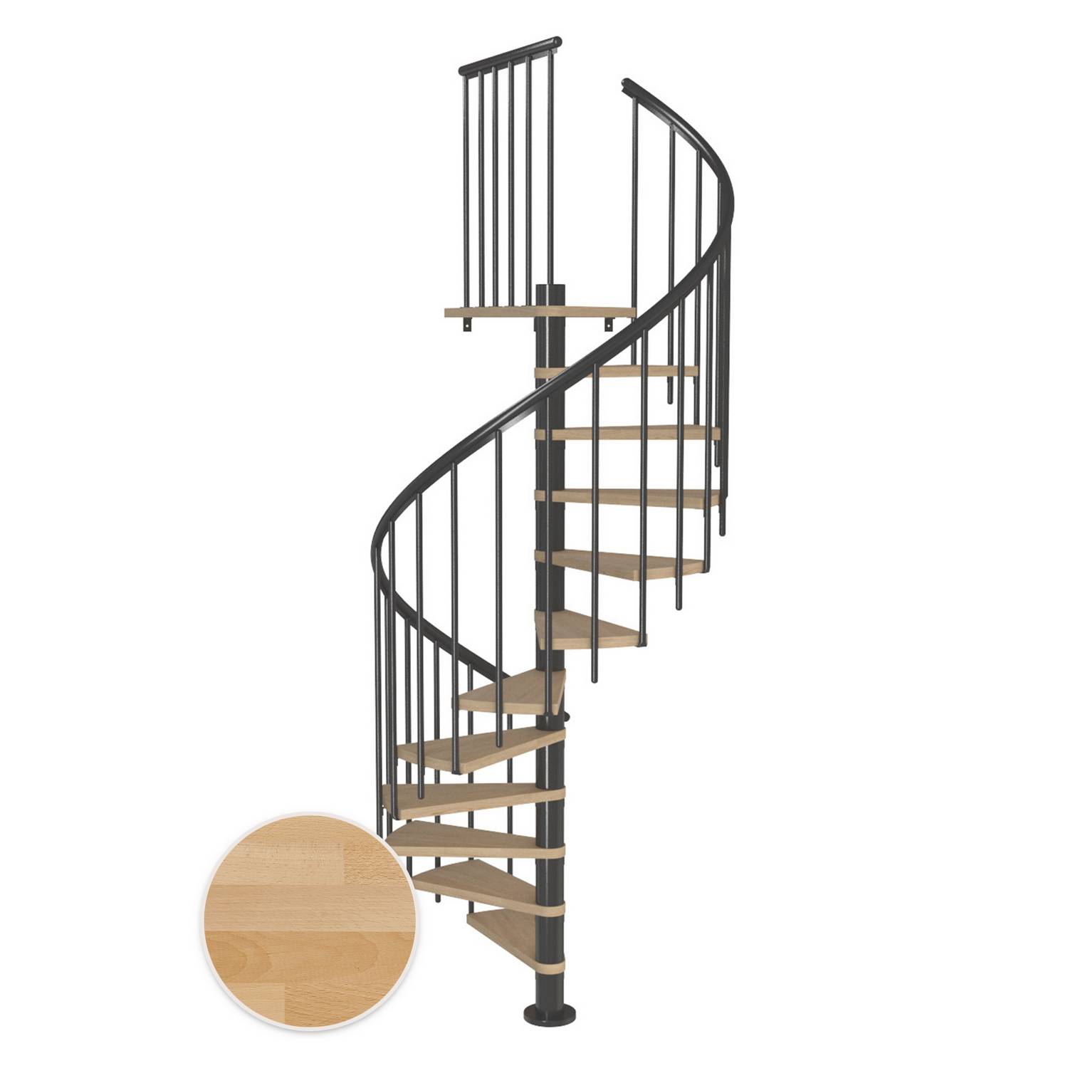 Spiraltrapp Dolle Montréal Bøk Oljet Classic 3