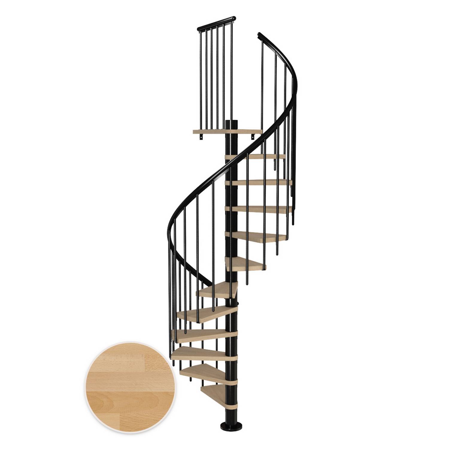 Spiraltrapp Dolle Montréal Bøk Oljet Classic 3