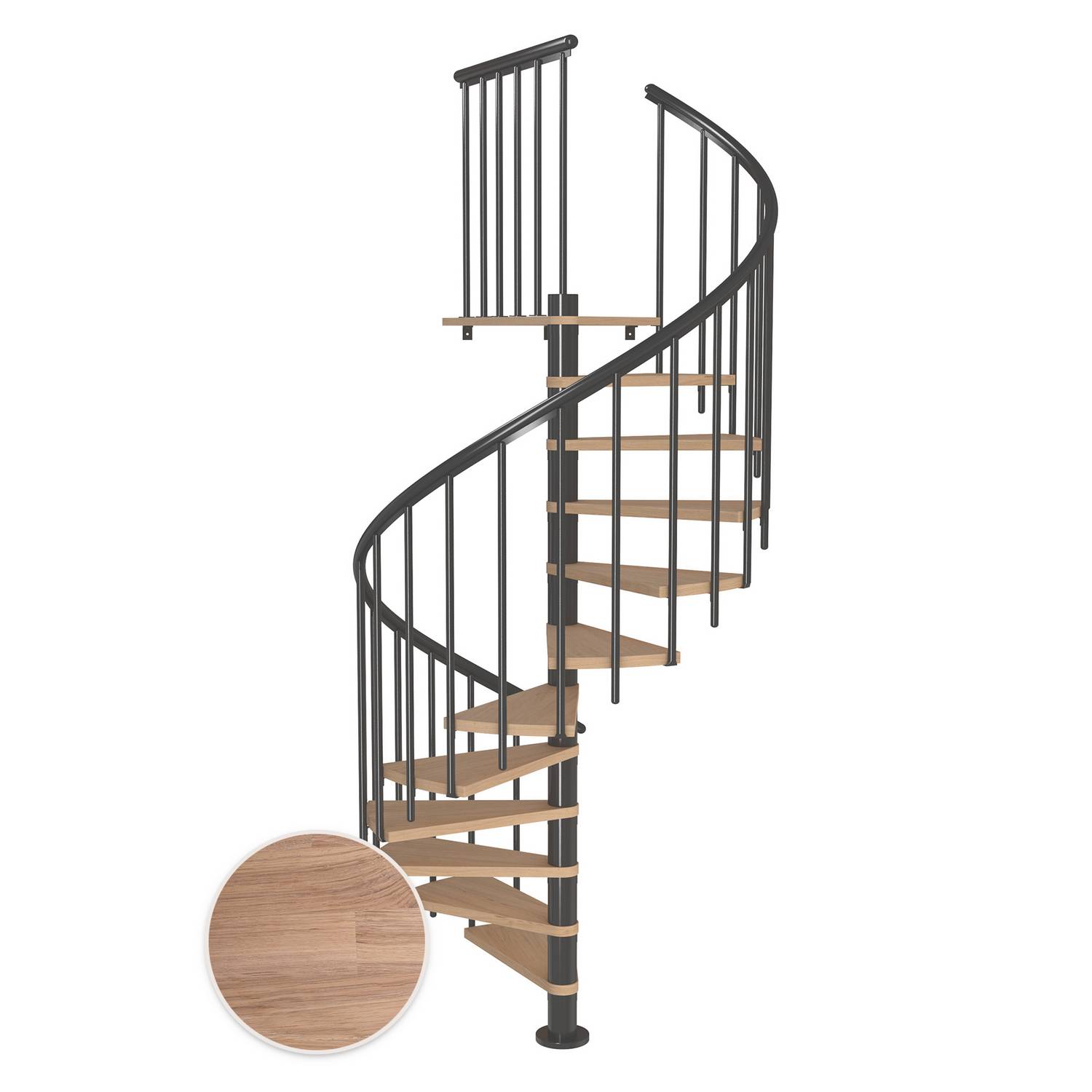 Spiraltrapp Dolle Montréal Eik Hvitoljet Classic 3