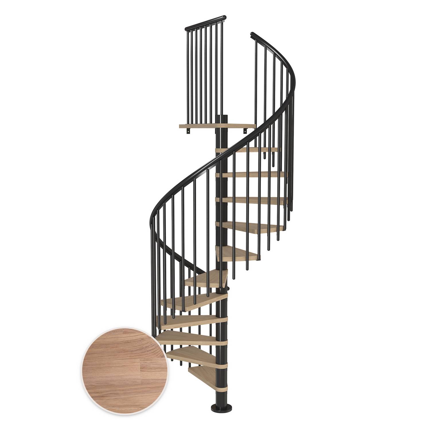 Spiraltrapp Dolle Montréal Eik Hvitoljet Classic 4