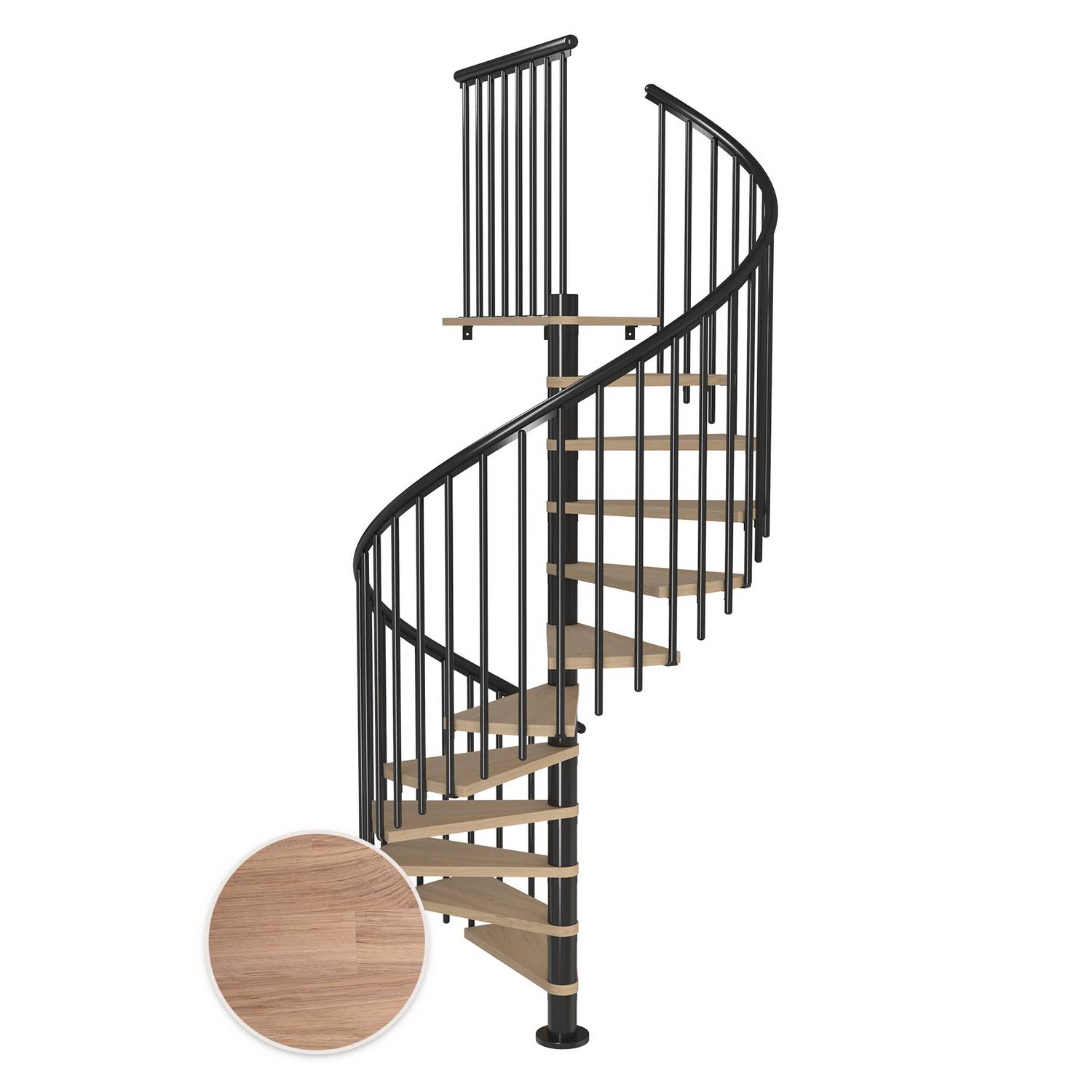 Spiraltrapp Dolle Montréal Eik Hvitoljet Classic 4