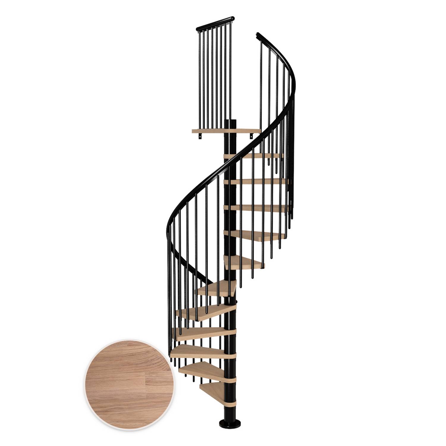 Spiraltrapp Dolle Montréal Eik Hvitoljet Classic 4