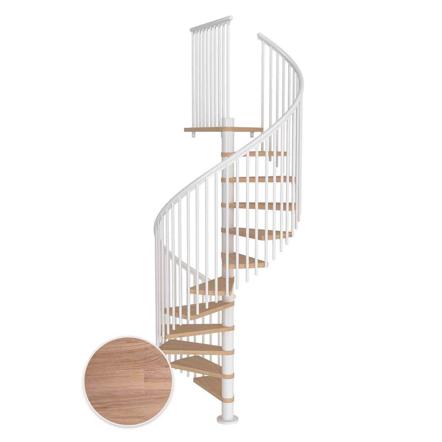 Spiraltrapp Dolle Montréal Eik Hvitoljet Classic 5