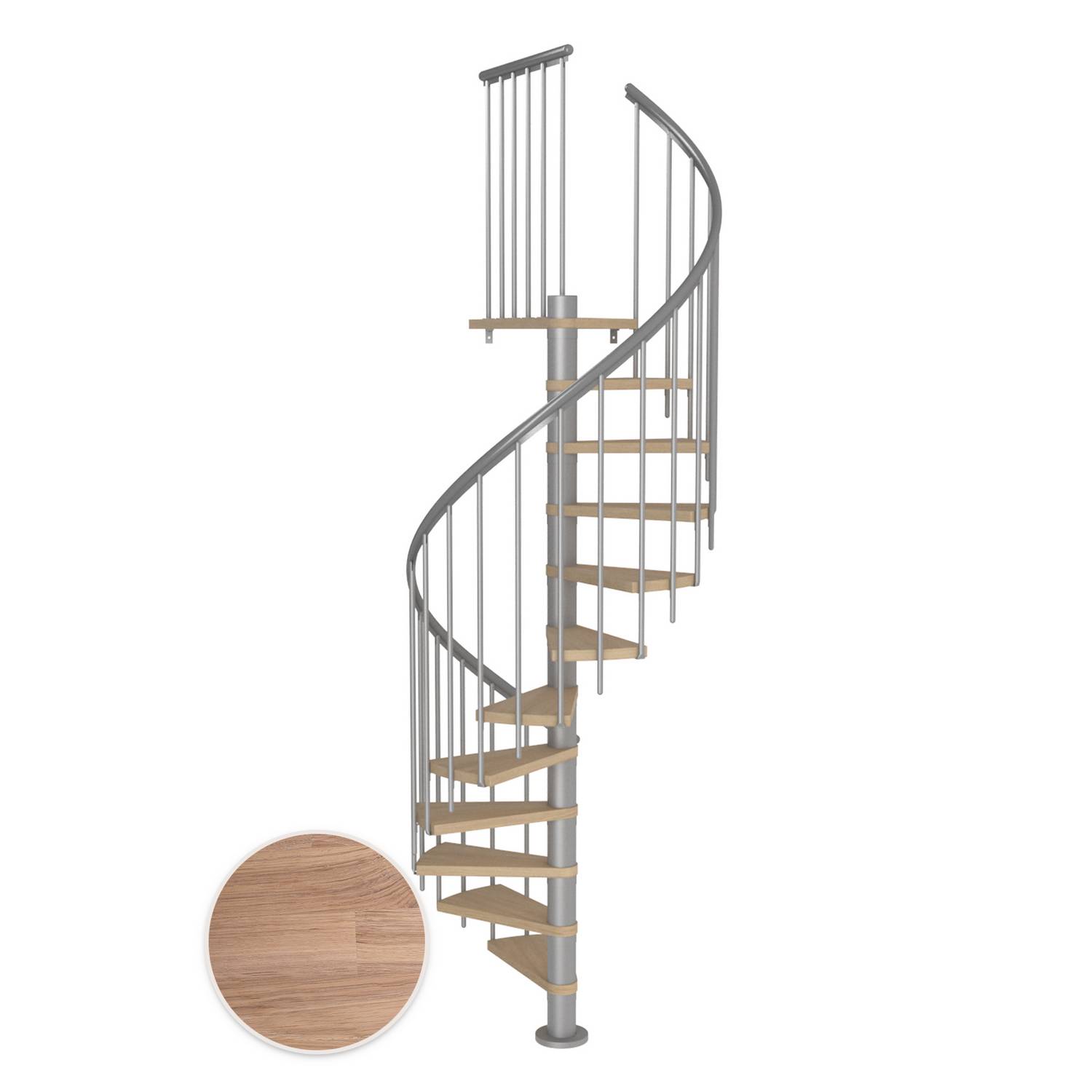 Spiraltrapp Dolle Montréal Eik Hvitoljet Classic 3