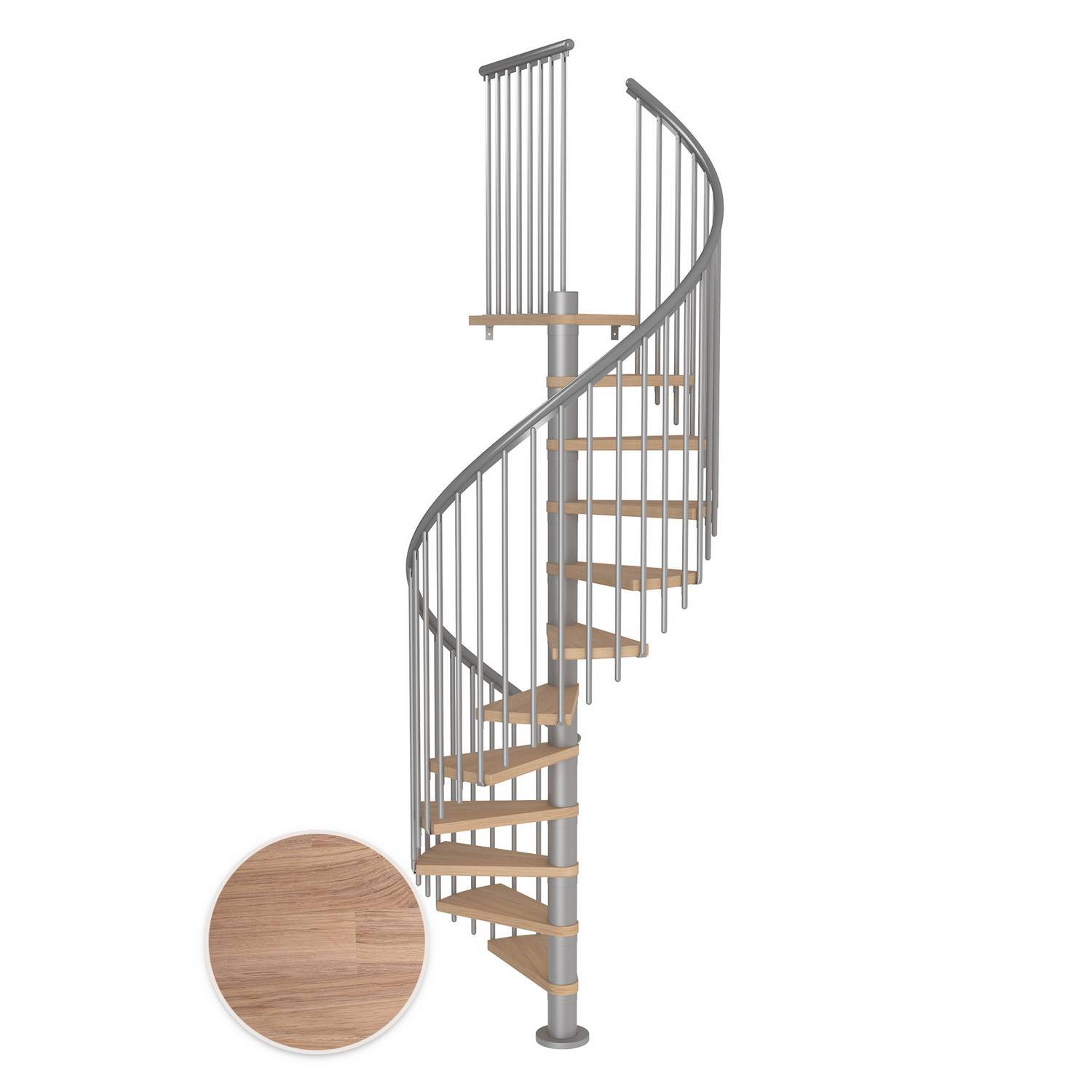 Spiraltrapp Dolle Montréal Eik Hvitoljet Classic 4