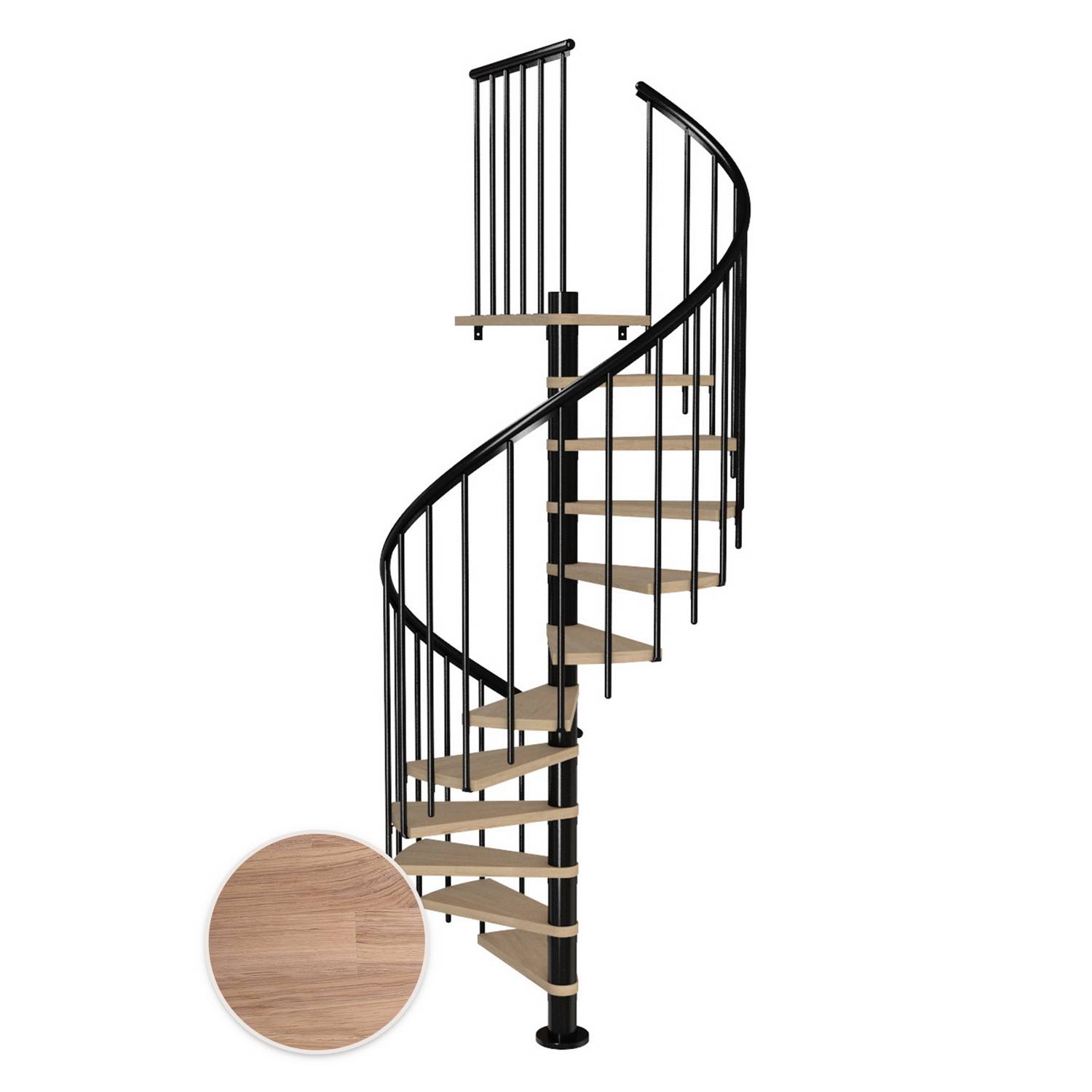 Spiraltrapp Dolle Montréal Eik Hvitoljet Classic 3