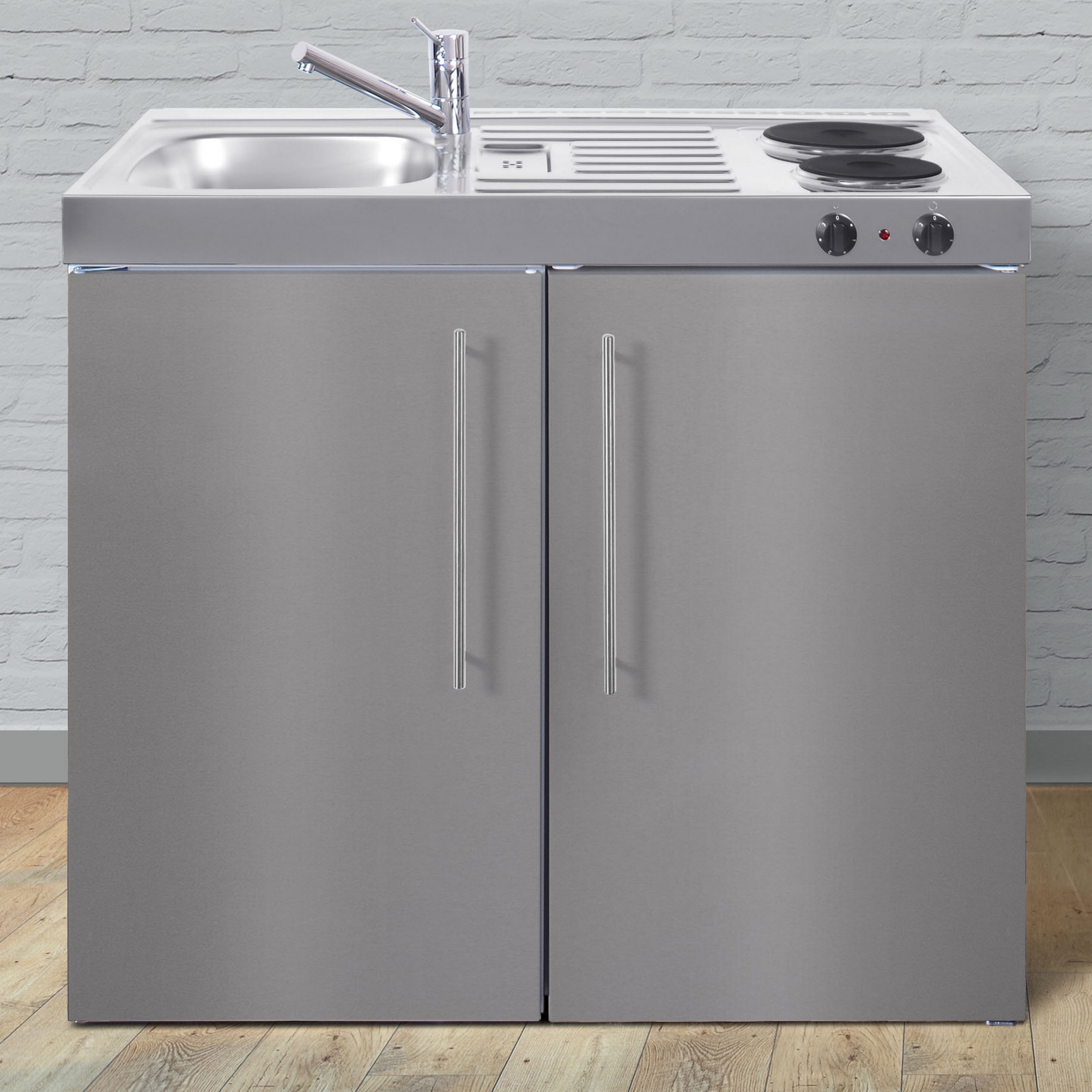 Minikök Intra Trend Premiumline MPES-100 med Kokplattor Diskho till Vänster