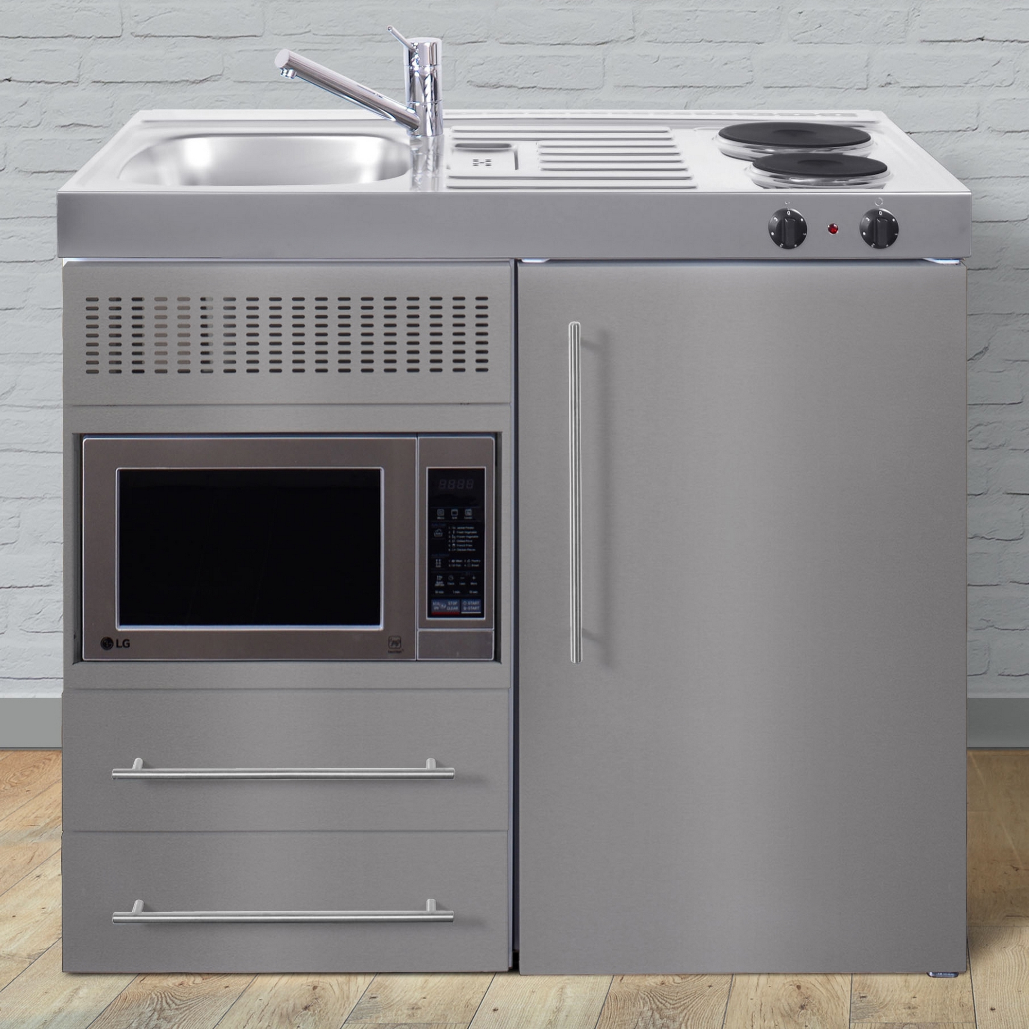 Minikök Intra Trend Premiumline MPMES-100 med Kokplattor Diskho till Vänster