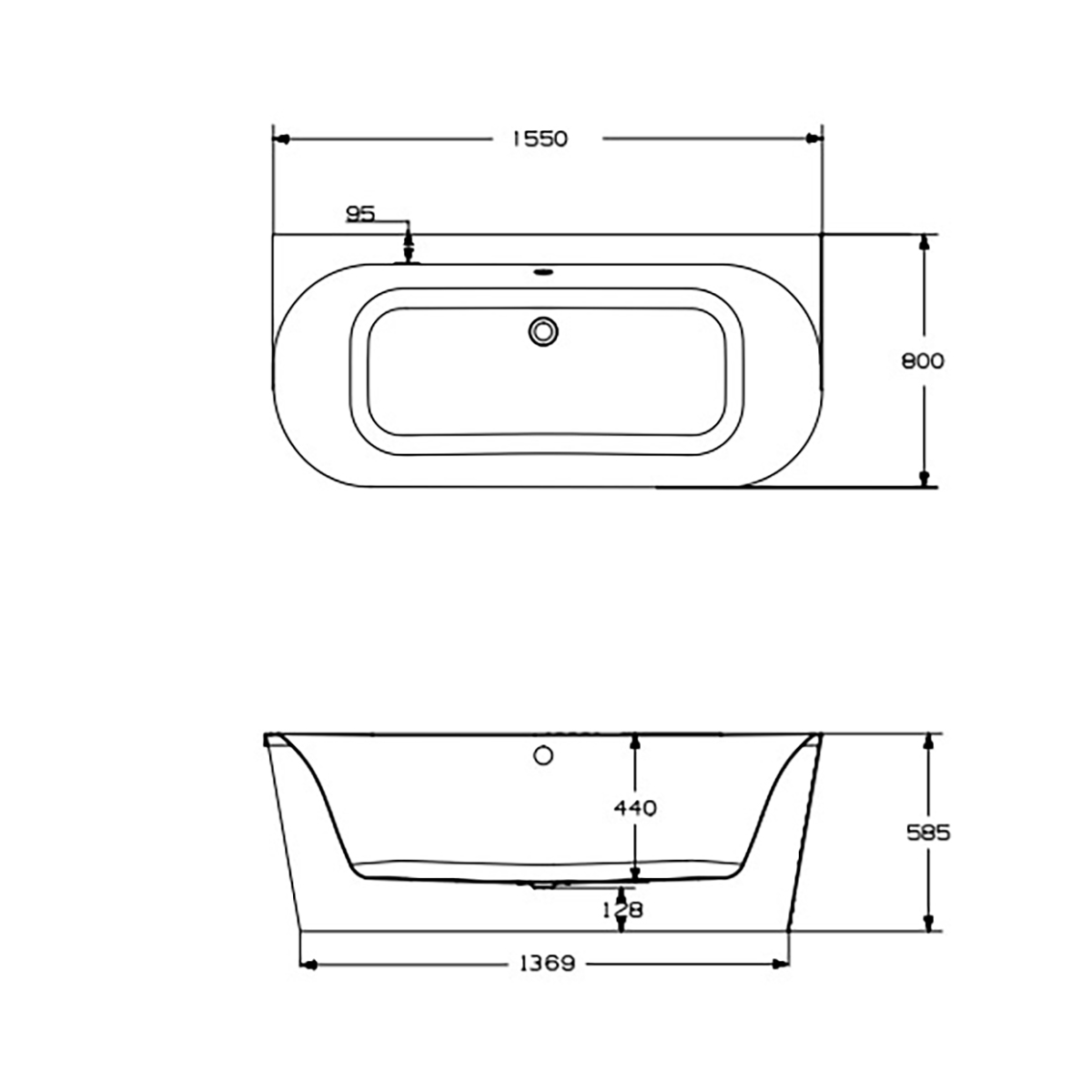Badkar Strømberg Nino BTW Lucite
