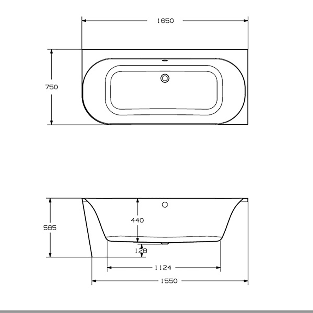 Badkar Strømberg Nino Lucite