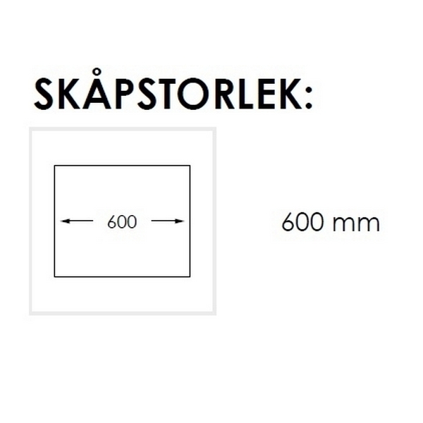 Oppvaskbenk Nordic Tech  Opal 12 - 600 - Z 500