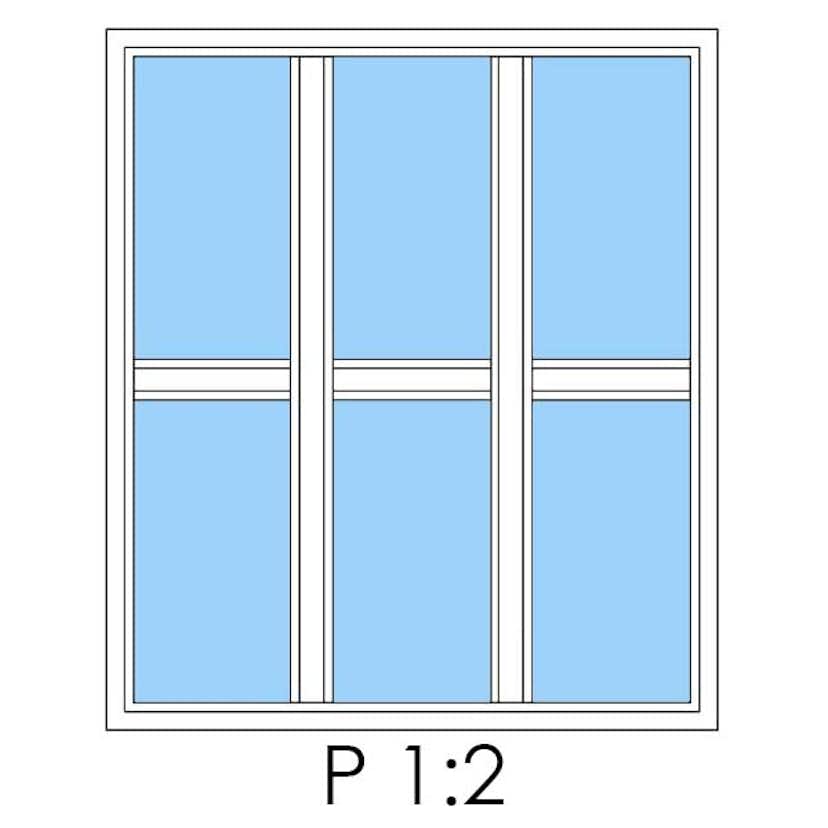 Nordiska Fönster Bågpost/Mellanglasspröjs Trä P 1:2