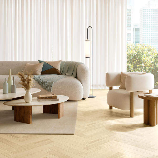 Tregulv BerryAlloc Parqwood Herringbone Nude Calm A+B