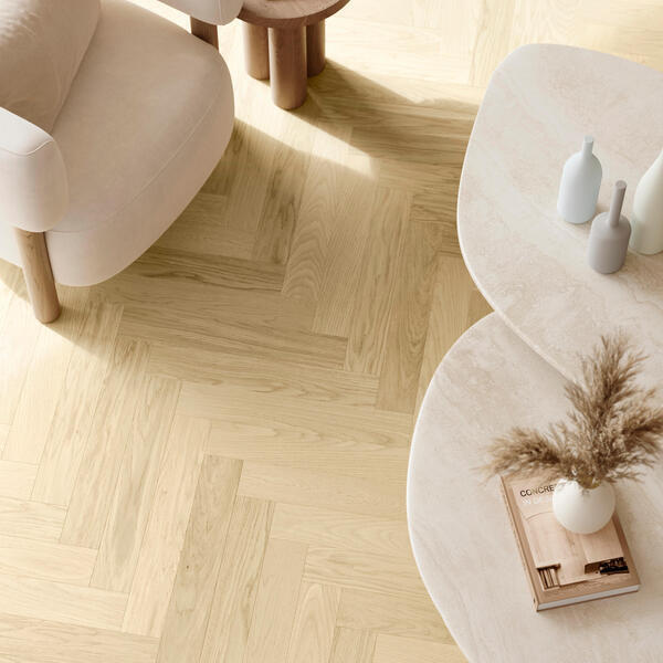 Tregulv BerryAlloc Parqwood Herringbone Nude Calm A+B