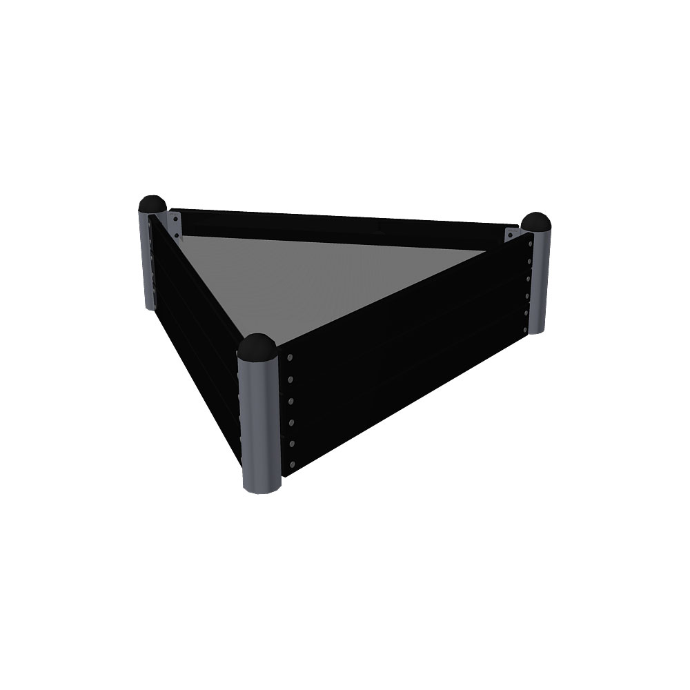 Odlingsbänk PLUS 140x140x140 cm Trekant Grundmålad svart