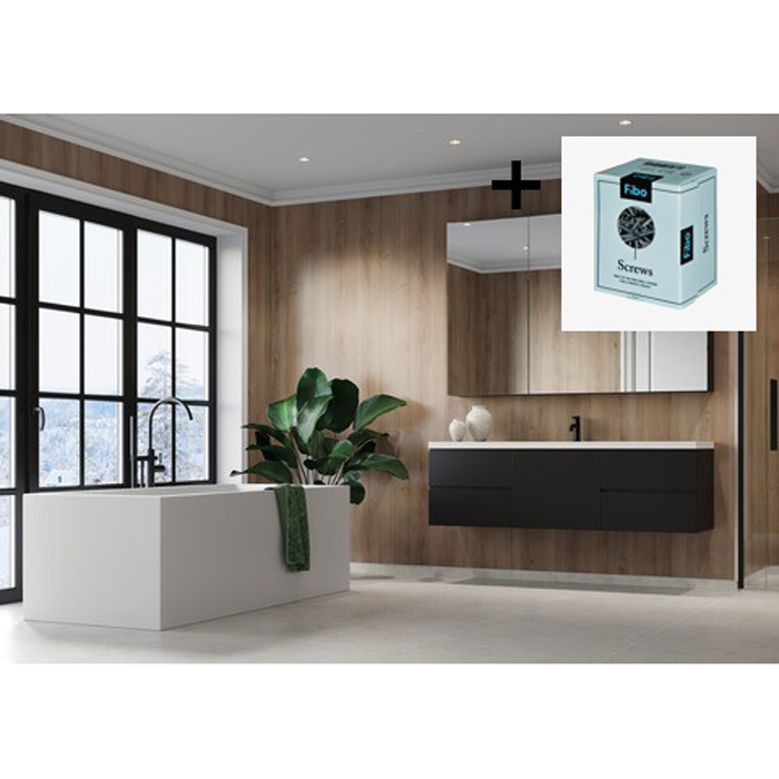 Baderomspanel Fibo 270164 Oak Nature med Monteringsskruer