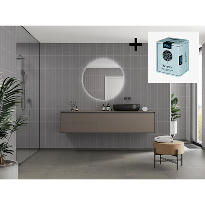 Baderomspanel Fibo 0089-M0830 Aberdeen med Monteringsskruer