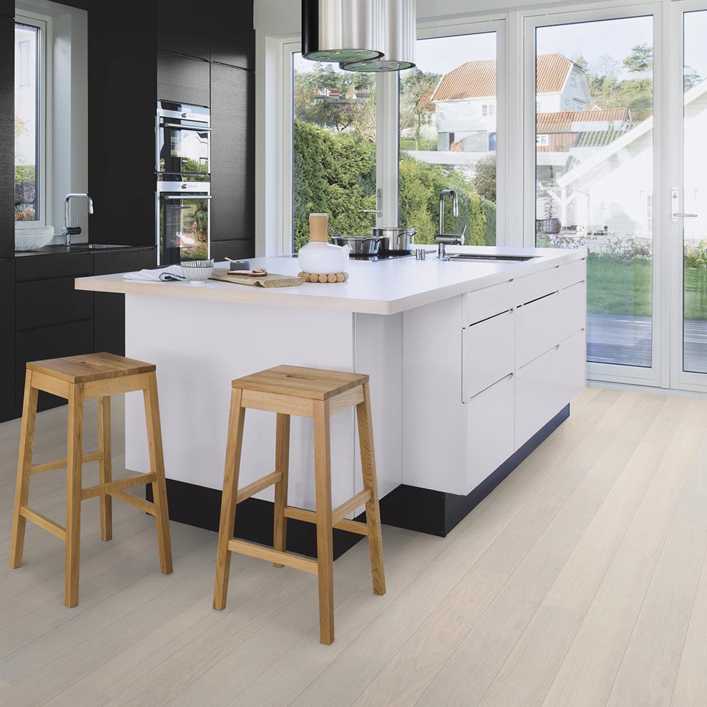 Parkett Boen Eik Andante Live Pure Børstet Hvit 1-Stav