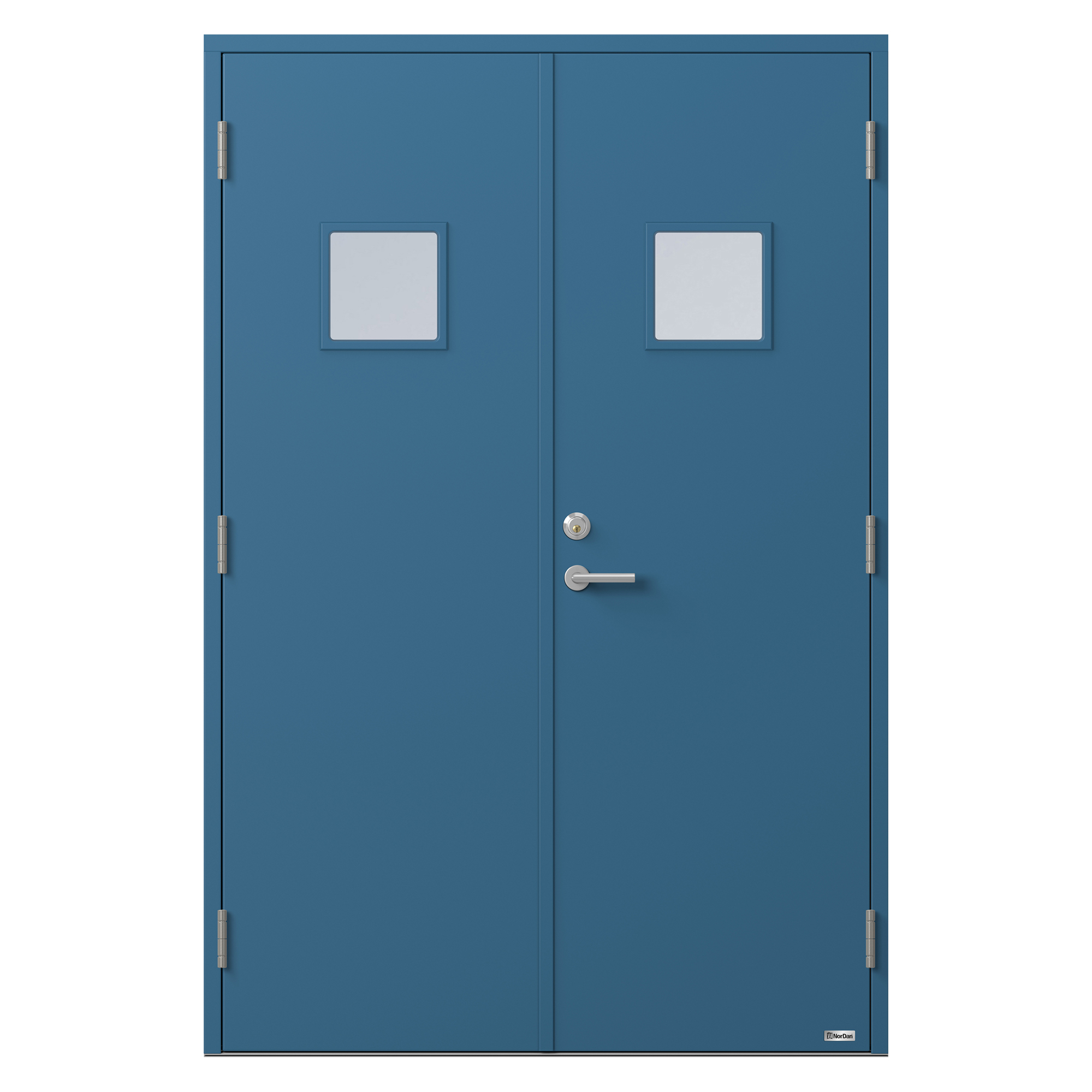 Parytterdörr NorDan Bor Kuben 819PG BxH: 180x200 cm, Vänster, RAL 5007, Blå - Installation/montering finns att köpa till
