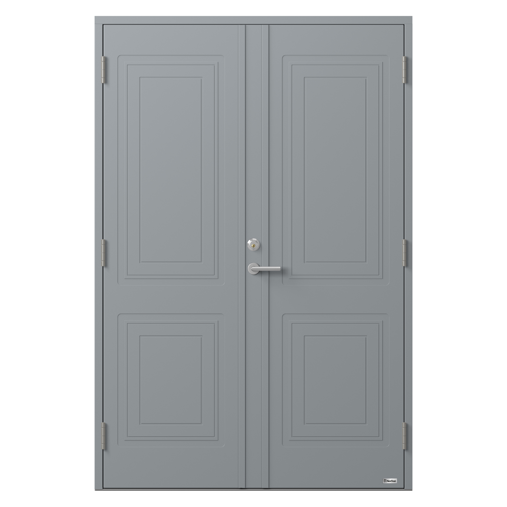 Parytterdörr NorDan Vega 835P BxH: 140x200 Vänster, RAL 7040, Ljusgrå - Installation/montering finns att köpa till