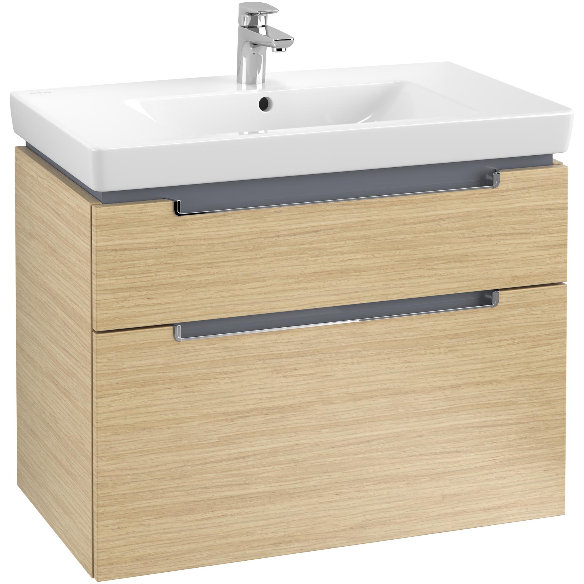 Tvättställsskåp Villeroy & Boch Subway 2.0 med 2 Lådor för Skåpstvättställ | badrum - badrumsmobler - tvattstallsskap-och-kommod | KakelKungen