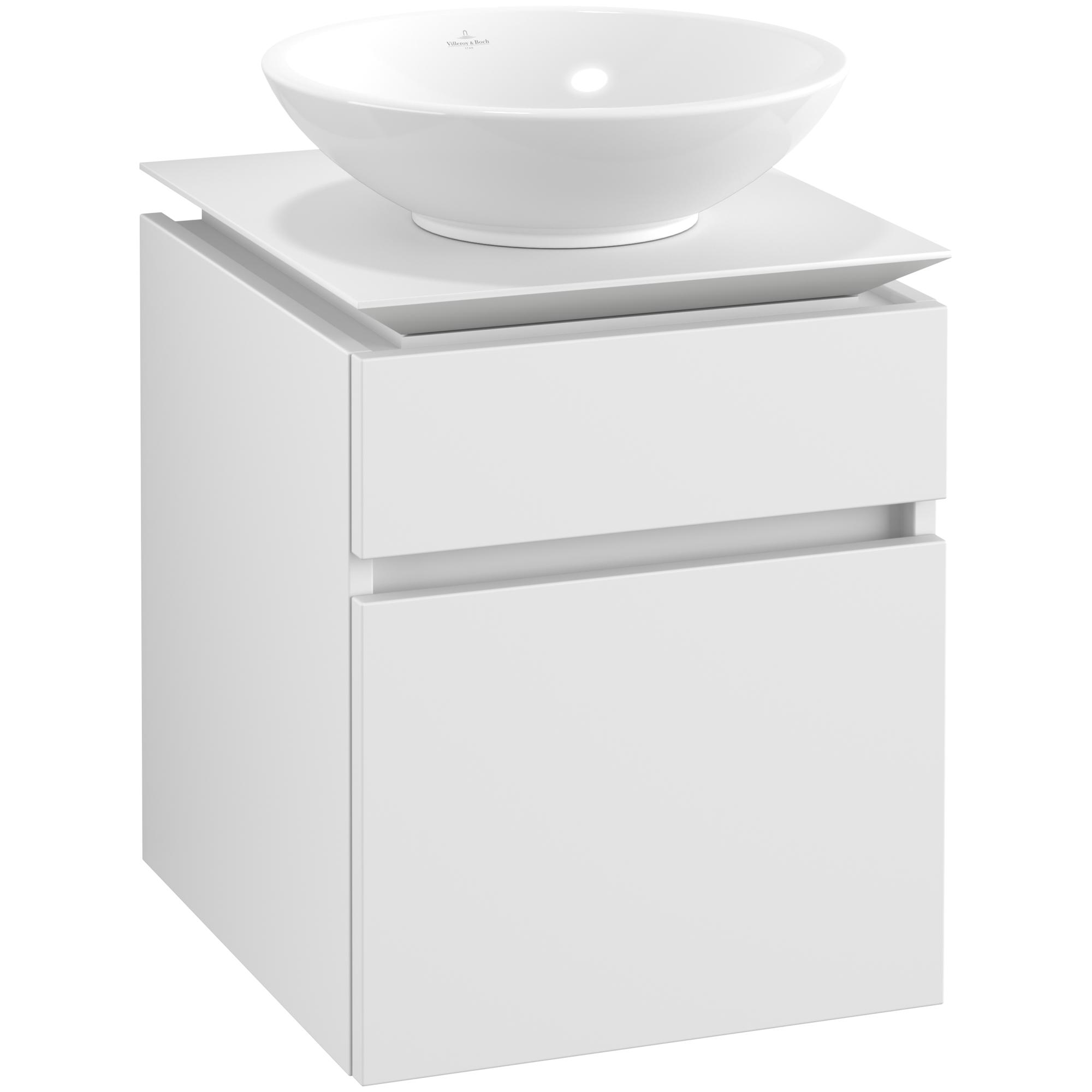 Tvättställsskåp Villeroy & Boch Legato 450 med 2 Lådor för Ytmonterat Tvättställ | badrum - badrumsmobler - tvattstallsskap-och-kommod | KakelKungen