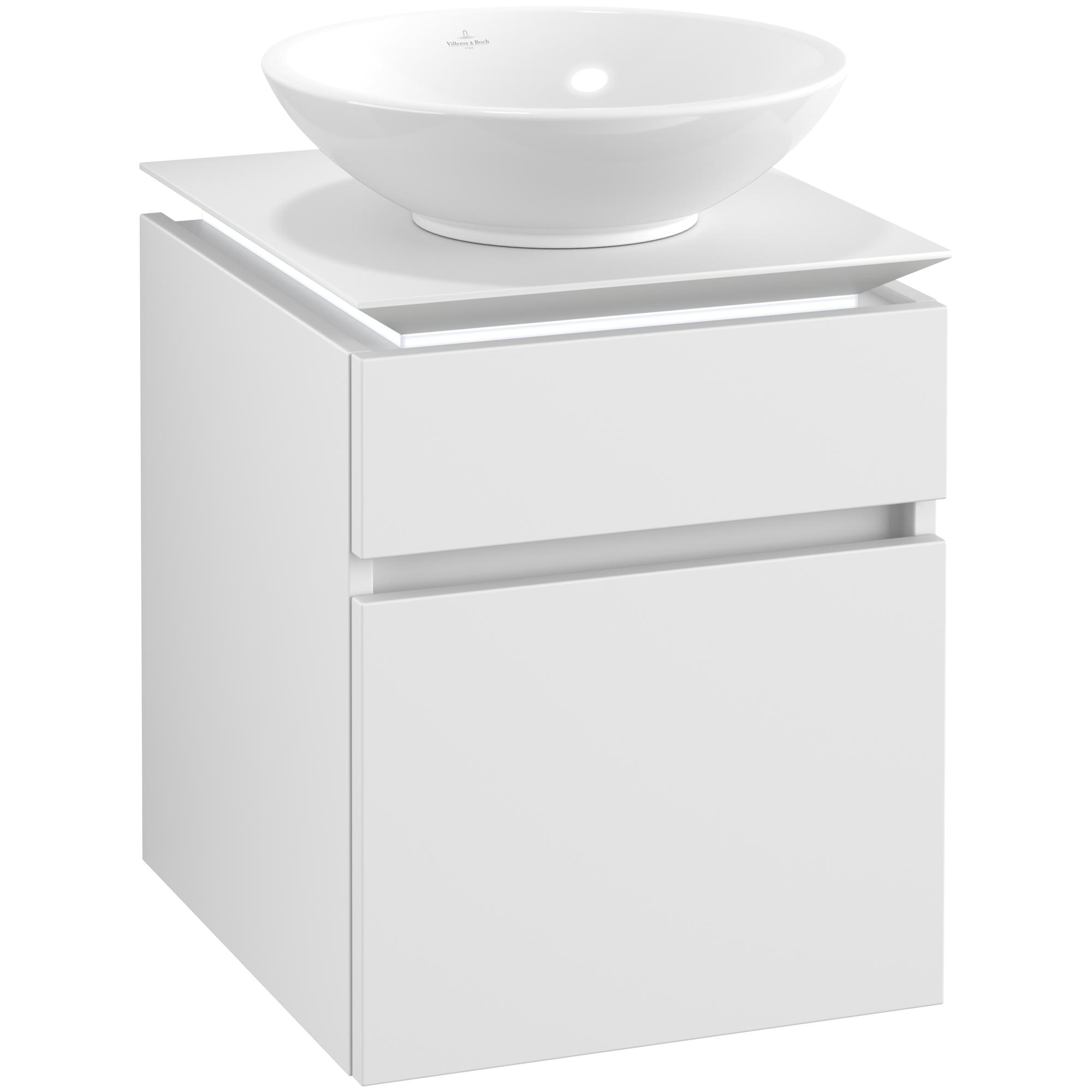 Tvättställsskåp Villeroy & Boch Legato 450 med 2 Lådor för Ytmonterat Tvättställ | badrum - badrumsmobler - tvattstallsskap-och-kommod | KakelKungen